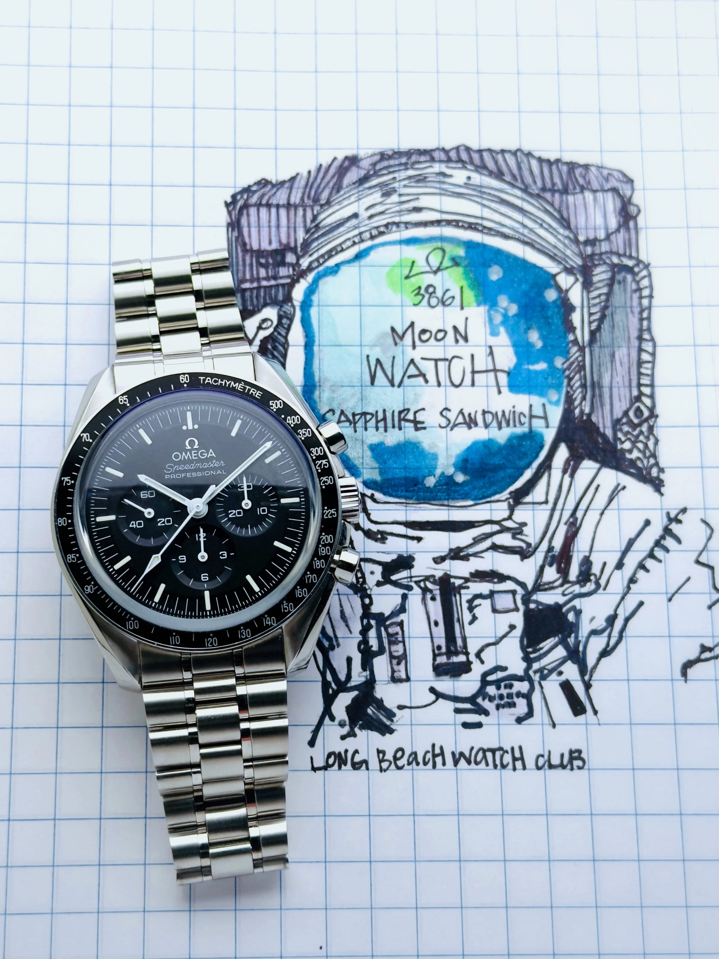Omega Speedmaster Professional Moonwatch cal 3861 Sapphire Sandwich