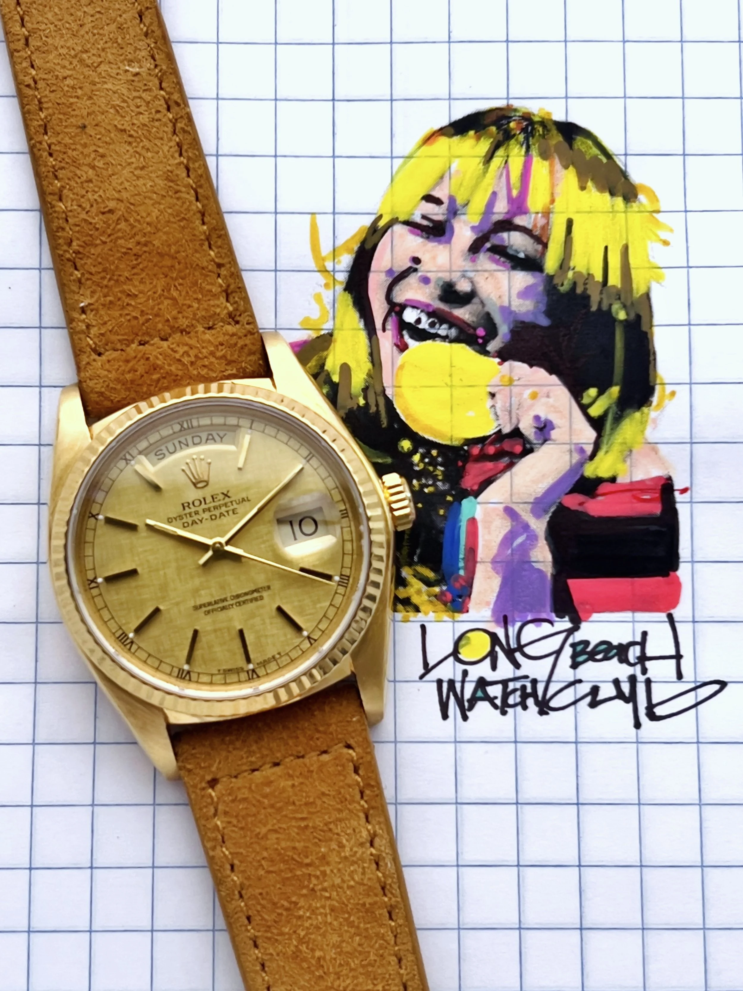 Rolex Day Date ref. 18038 circa 1980 with Rolex service papers