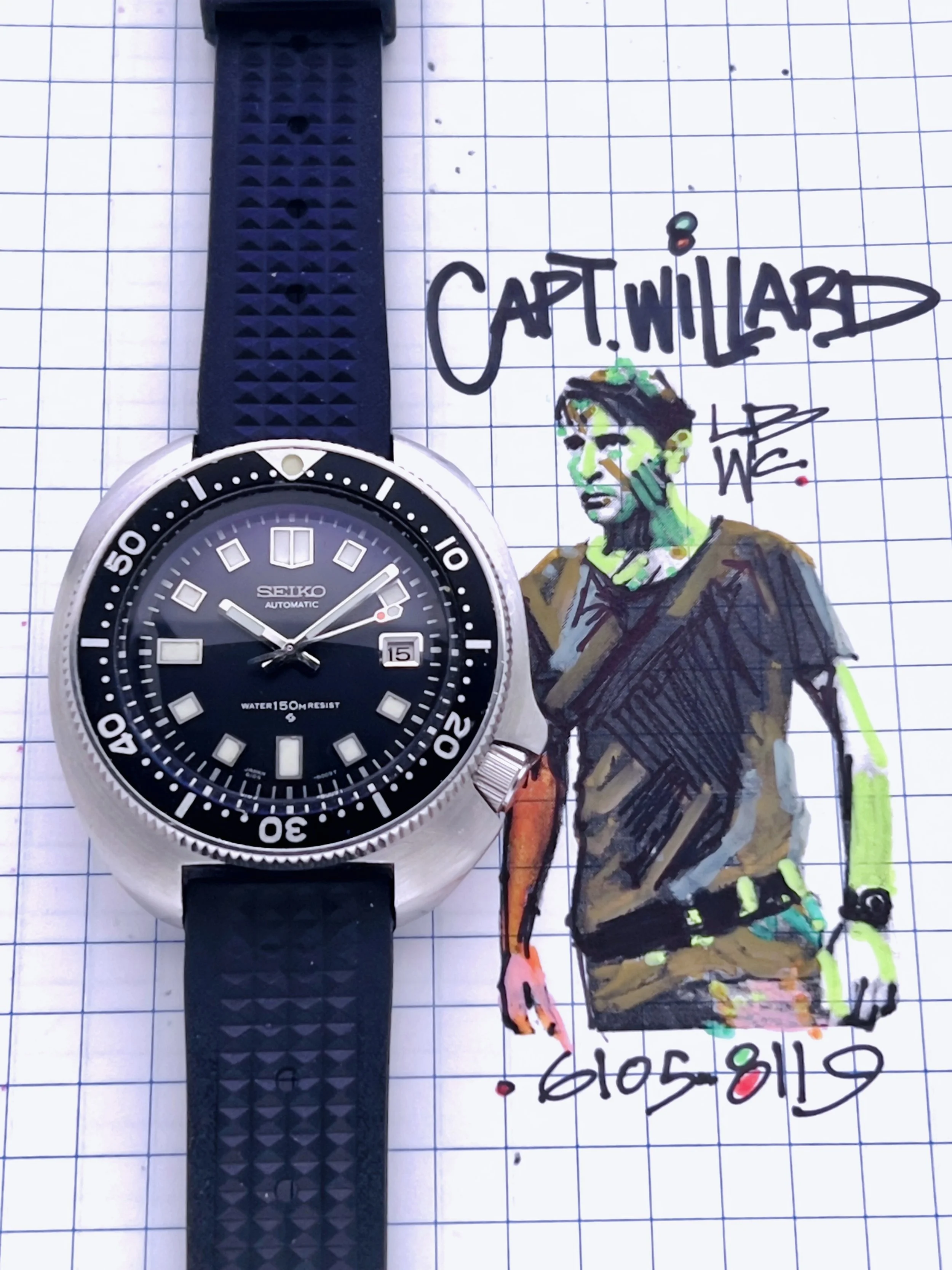 Seiko Captain Willard ref.  6105-8119 circa 1973