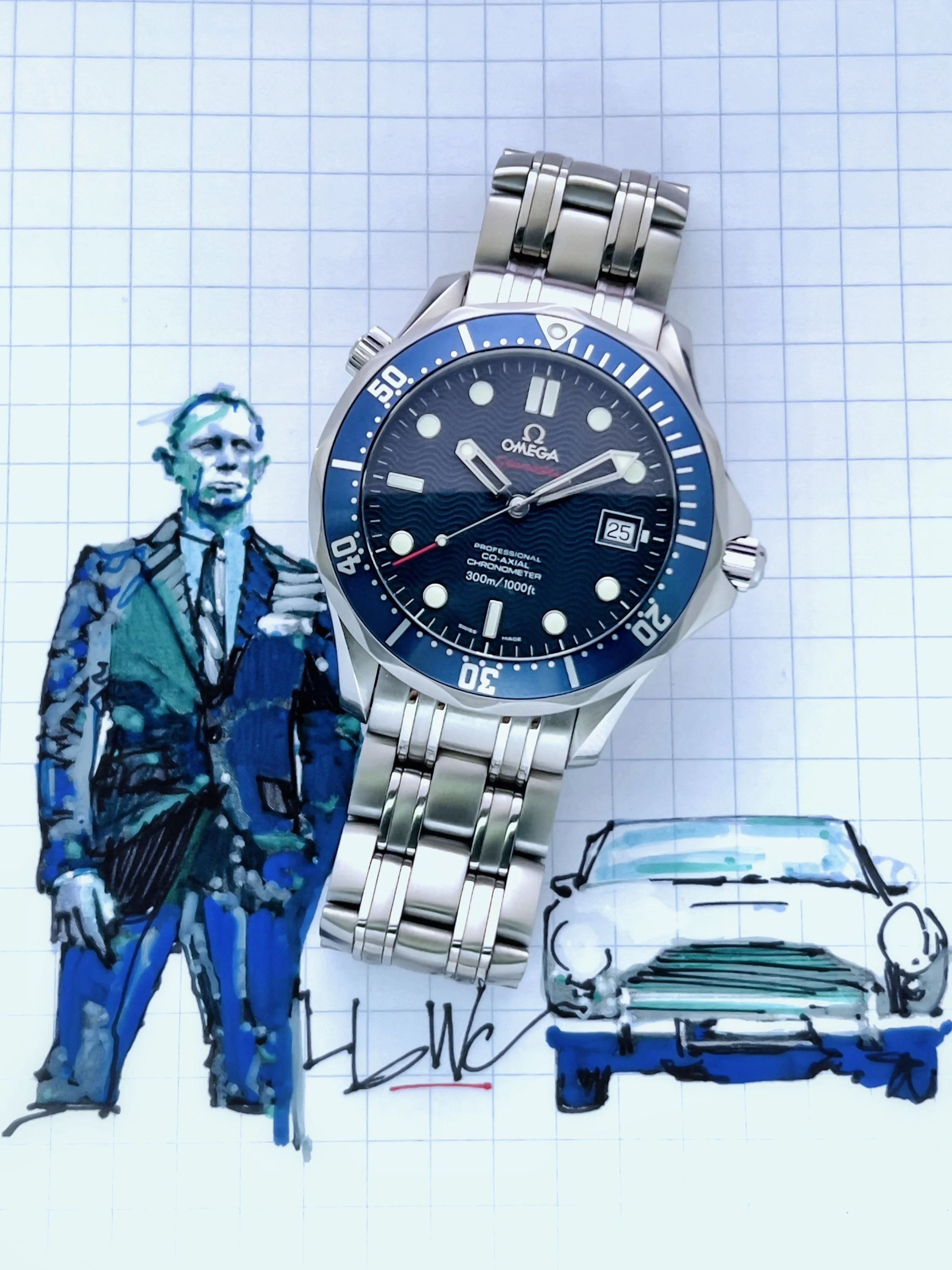 Omega Seamaster Professional 300m  Casino Royal Bond ref.  2220.80