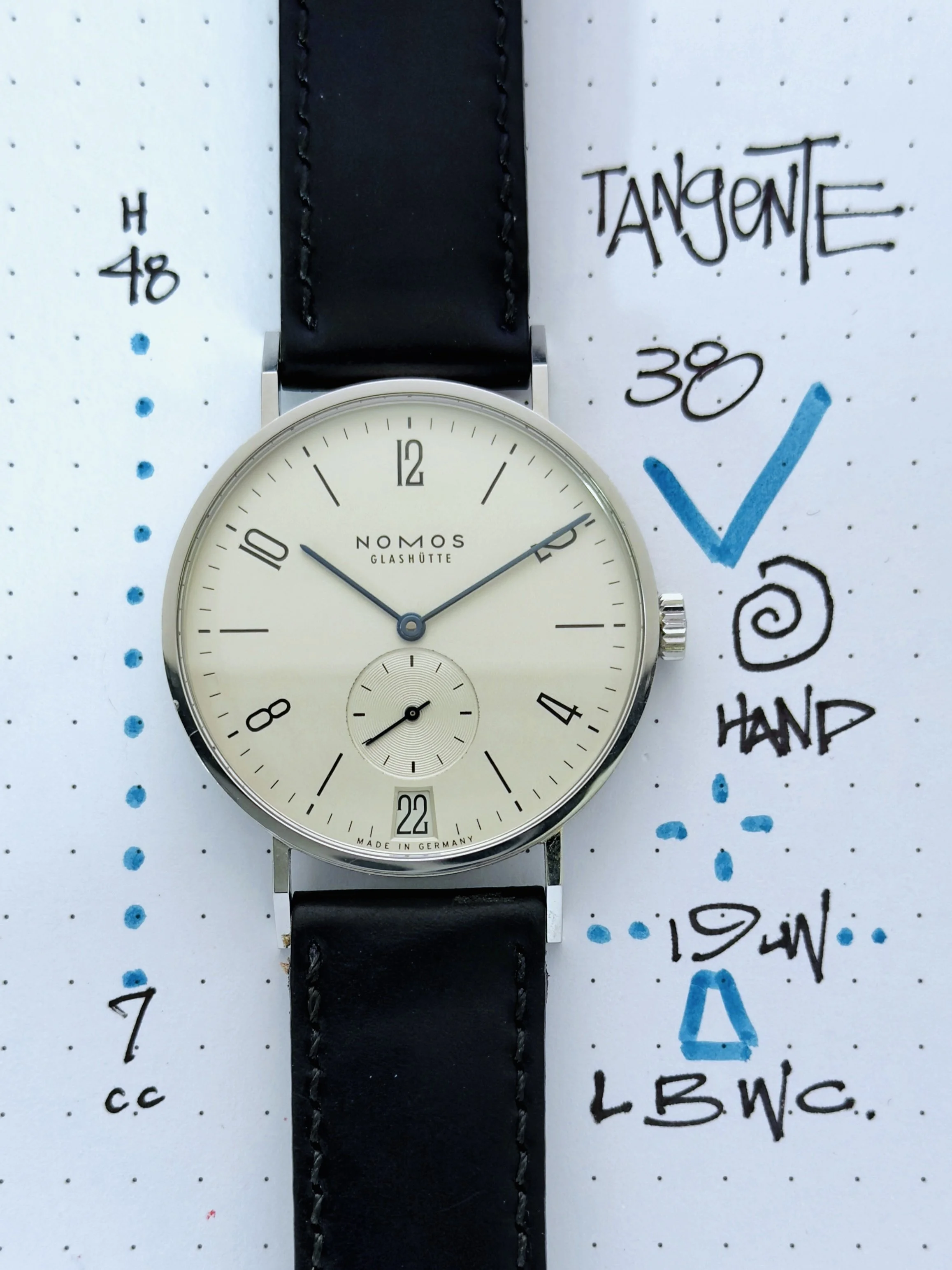 Nomos Tangente 38 date