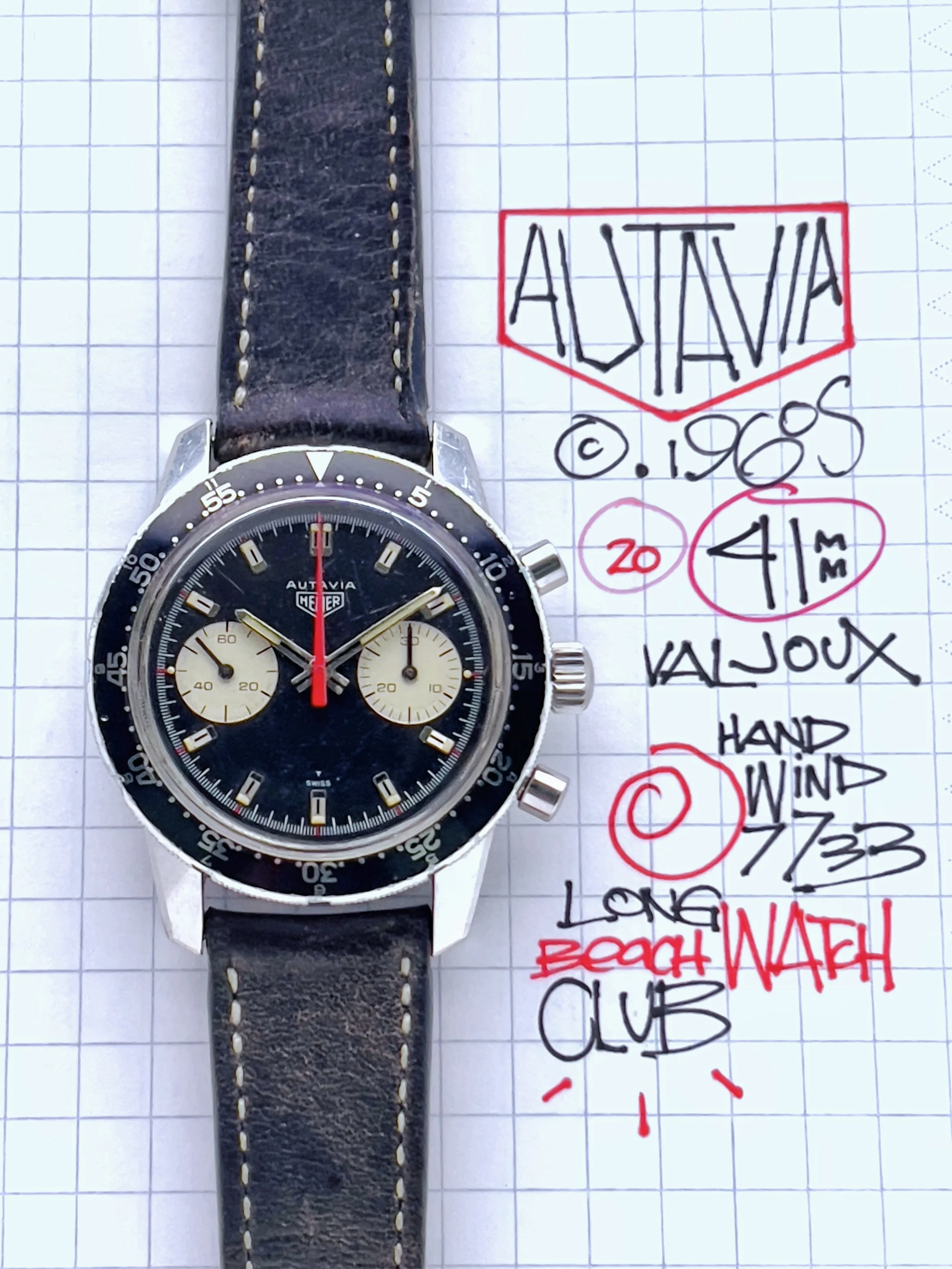 Heuer Autavia Chronograph cal 7733 circa 1960s