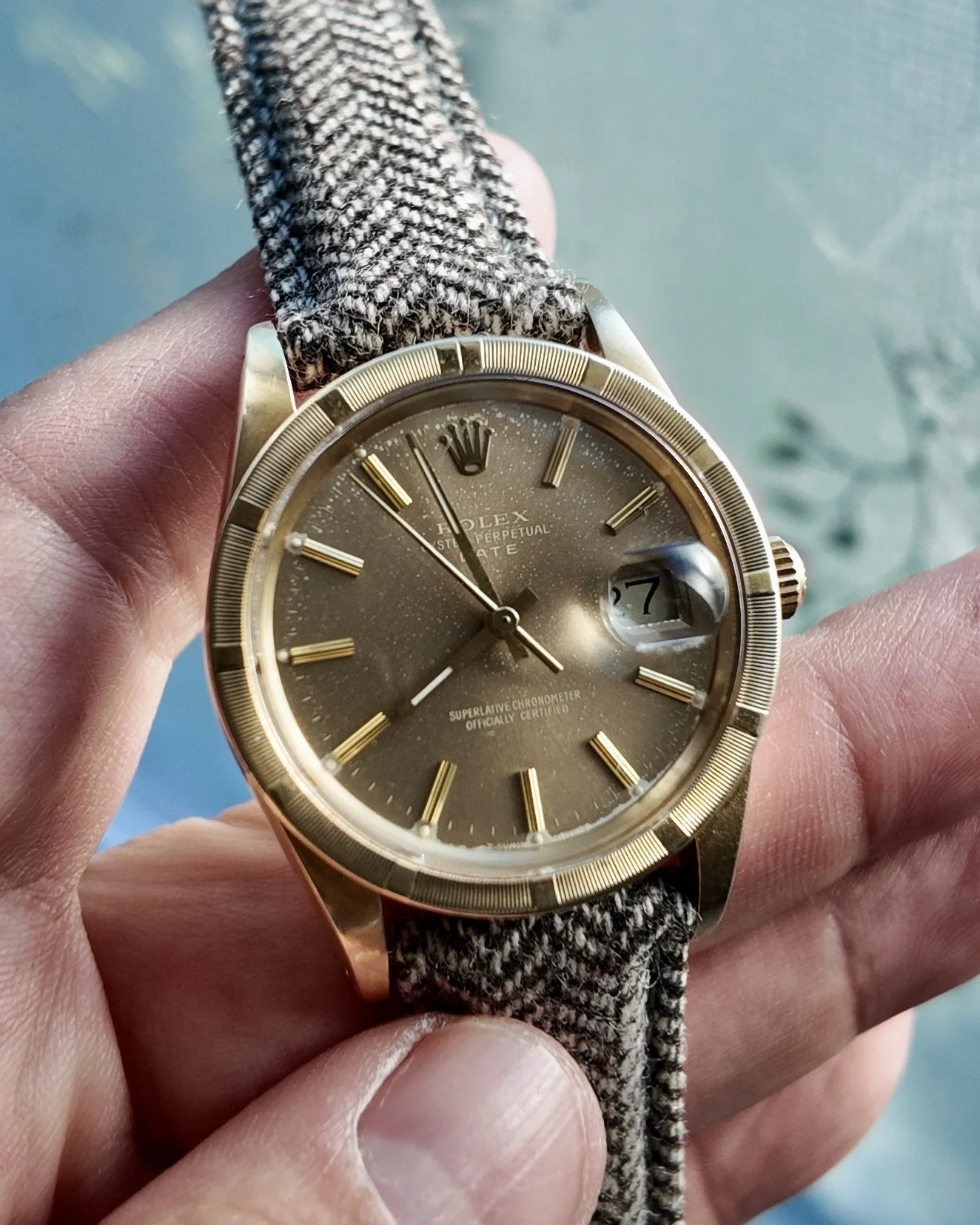 Rolex Oyster Perpetual Date 14k solid gold ref. 15017 circa 1986