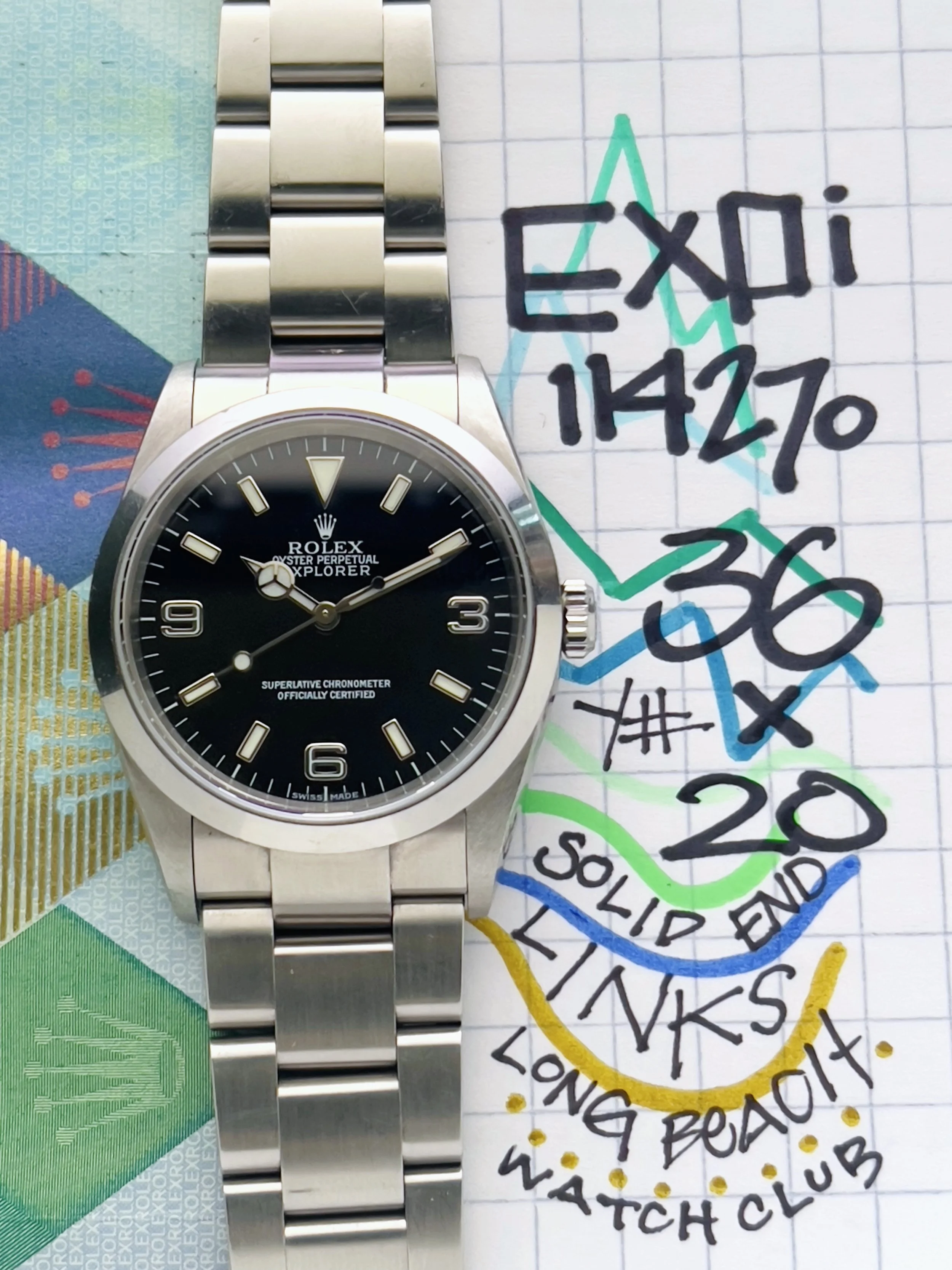 Rolex Explorer I REF. 114270 BOX AND PAPERS Y-serial 2001-2002