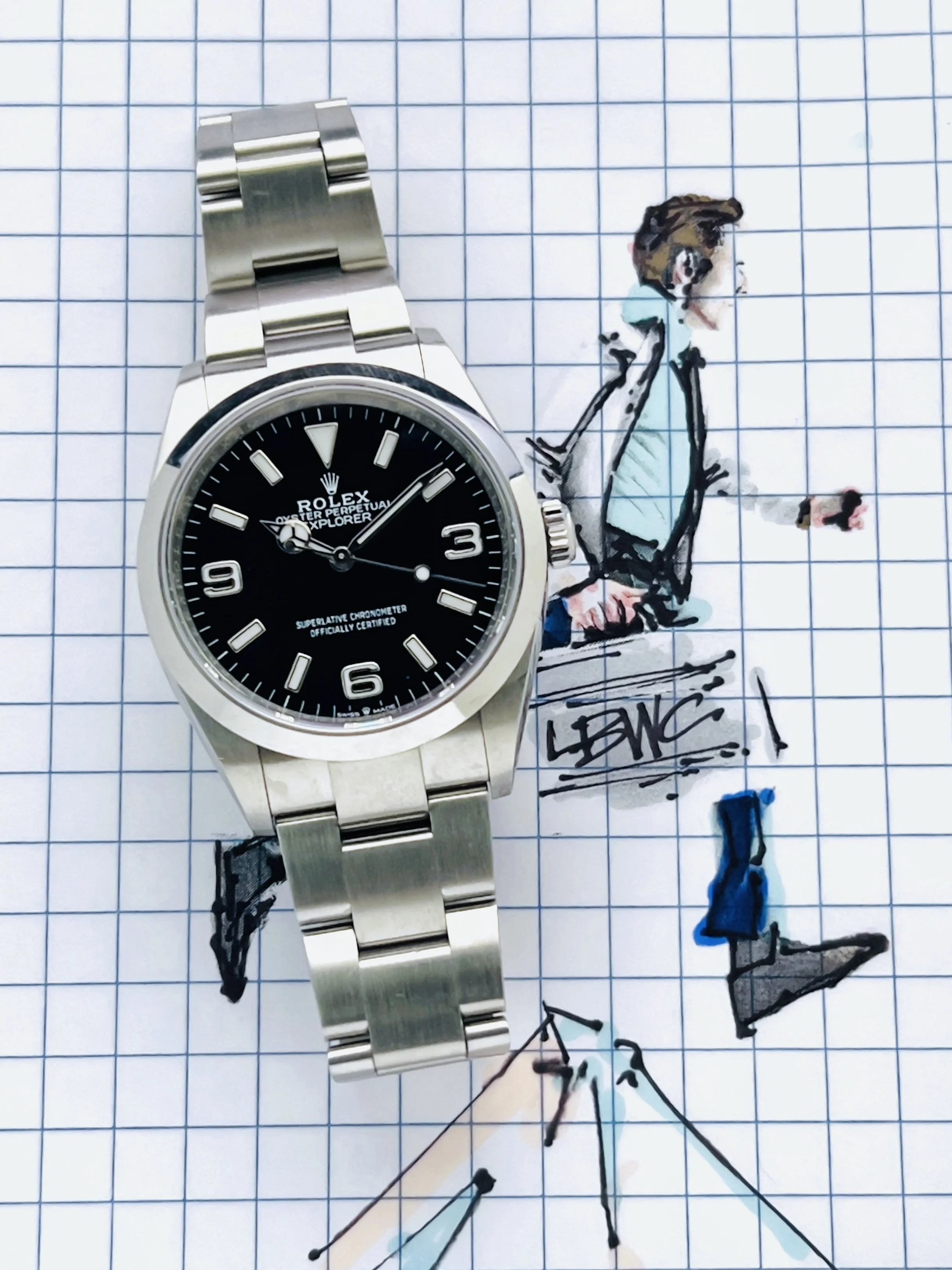 Rolex Explorer I ref 124270 from 2023 full set