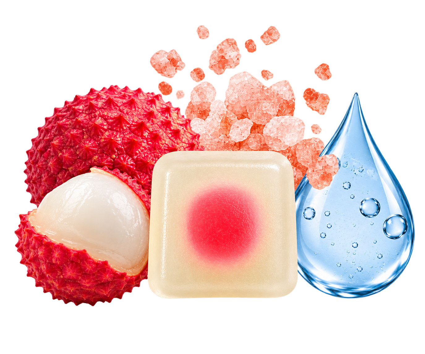   Wonder Hydrate  —  Lychee   Magnesium, Electrolytes, Potassium, Zinc, Calcium + Himalayan Sea Salt  ➝ Hydration • Muscle • Energy • Recovery  