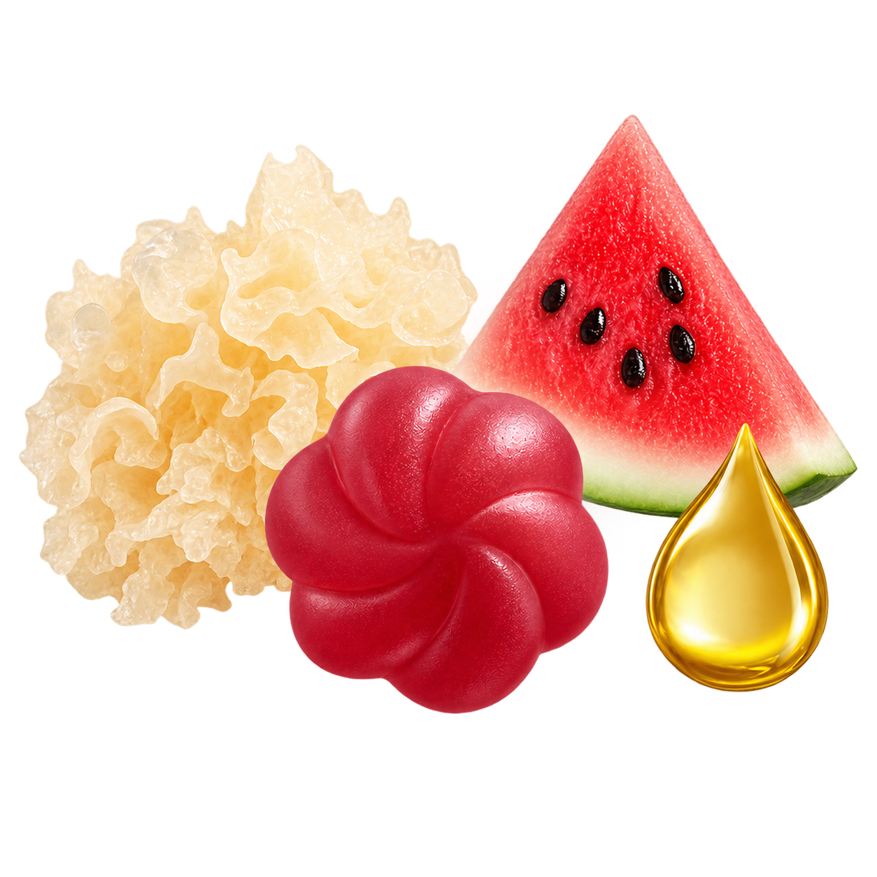   Wonder Beauty  —  Watermelon   Collagen, Biotin, Keratin + Tremella Mushroom  ➝ Glow • Hydration • Hair • Skin + Nails  
                             