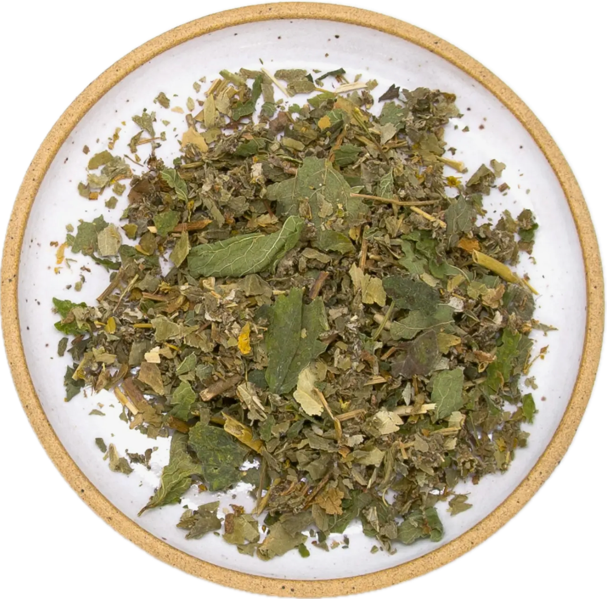   Happy Womb   — Lady's Mantle, Raspberry Leaf, Lemon Balm.  Caffeine Free. Great for that time of the month. 
