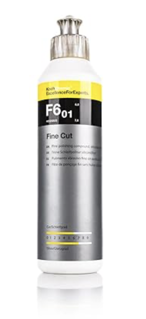 A bottle of Koch F6 01 Fine Cut alcohol-based liquid for professional use.