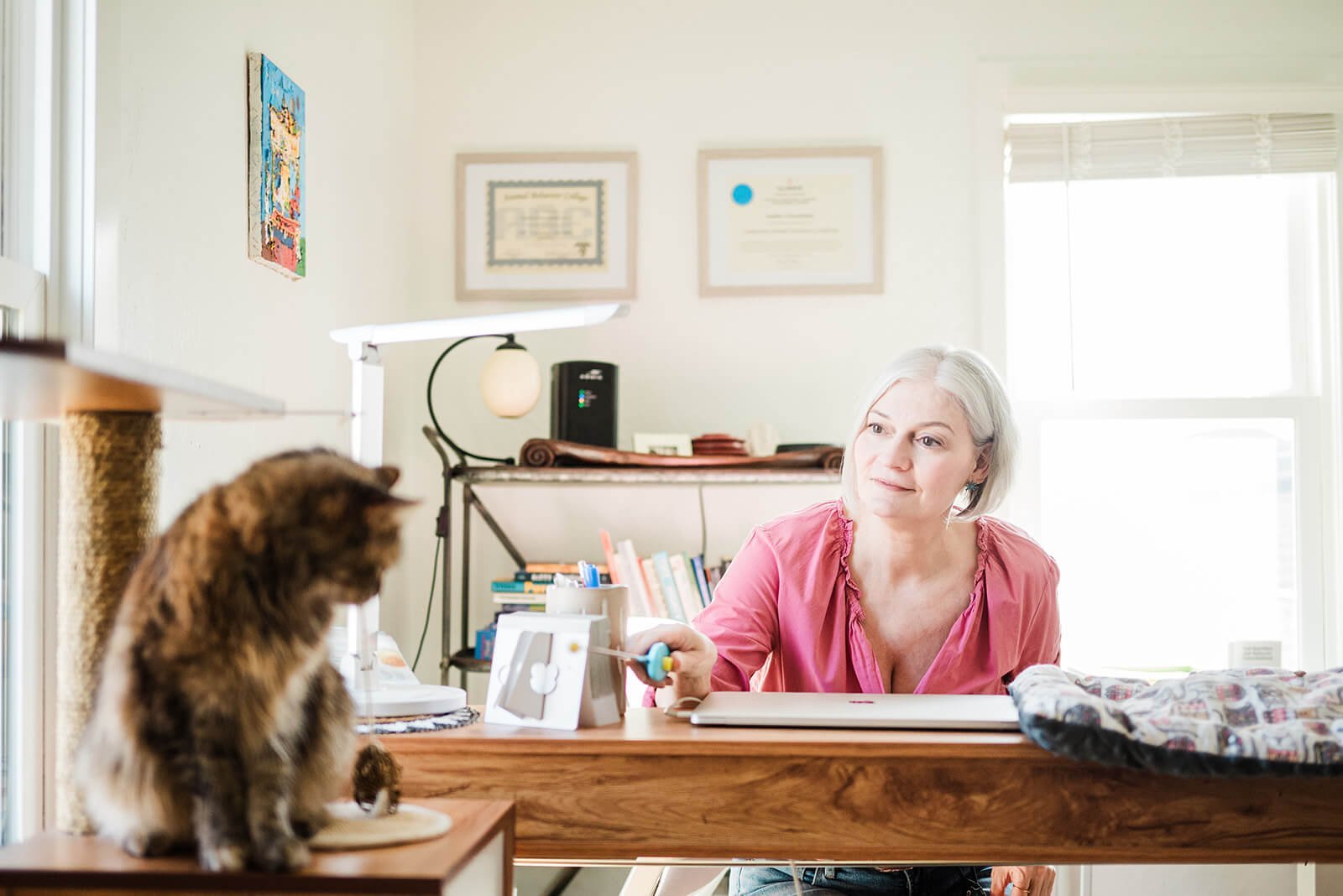 Photo of Sandra Grossmann, Professional Cat Behaviorist and Nutritionist.