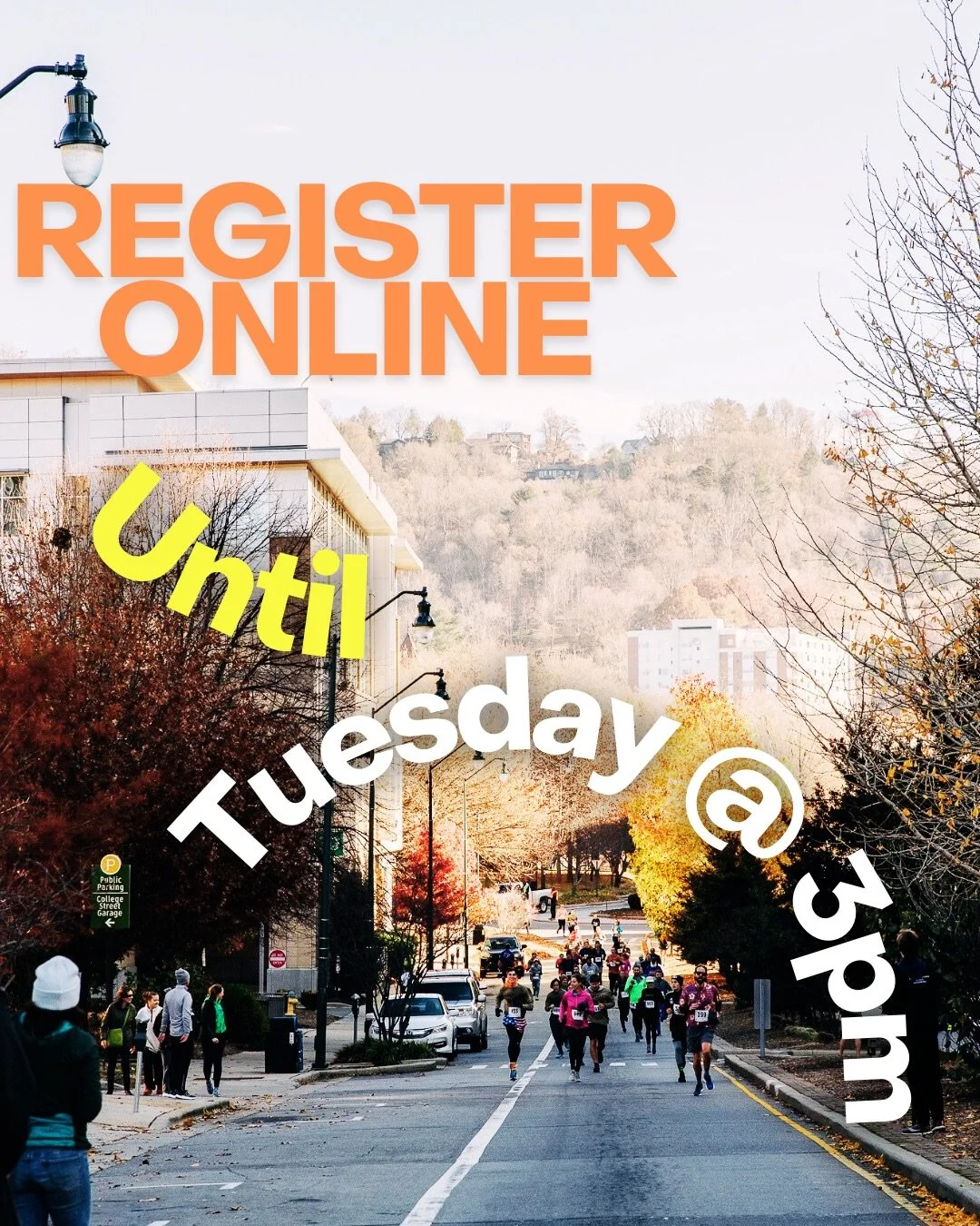 Online registration for the ASHEVILLE TURKEY TROT ends Tuesday, Nov 25 at 3pm! TOMORROW!

We still have some shirts left but you&rsquo;ll want to register NOW if you want to snag one!

www.ashevilleturkeytrot.com

We will have IN-PERSON registration 
