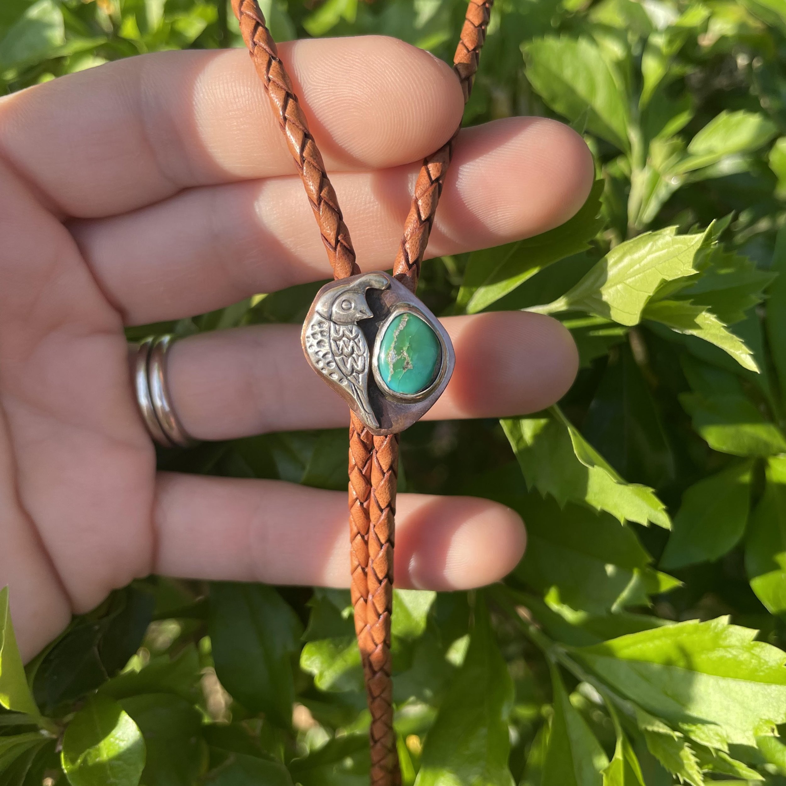 Turquoise Quail Bolo