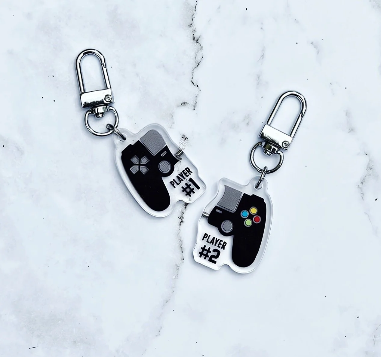 Player 1 & Player 2 Magnetic Keychain