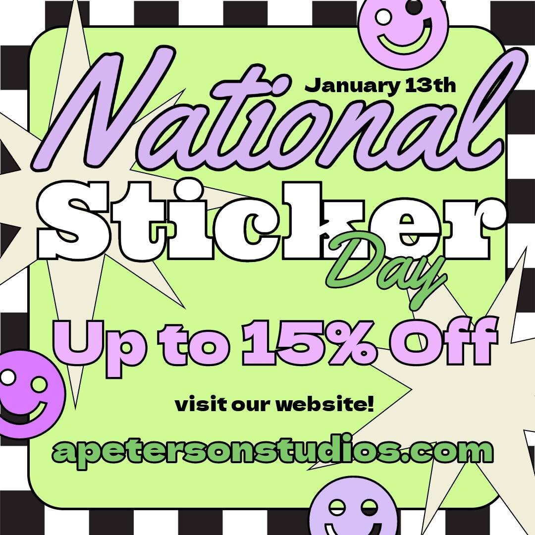 Celebrate National Sticker Day! 
Unleash your inner child and join the nationwide celebration of National Sticker Day on January 13th. From cute animals to classic movies and TV quotes, stickers hold a special place in our hearts, bringing joy and wh