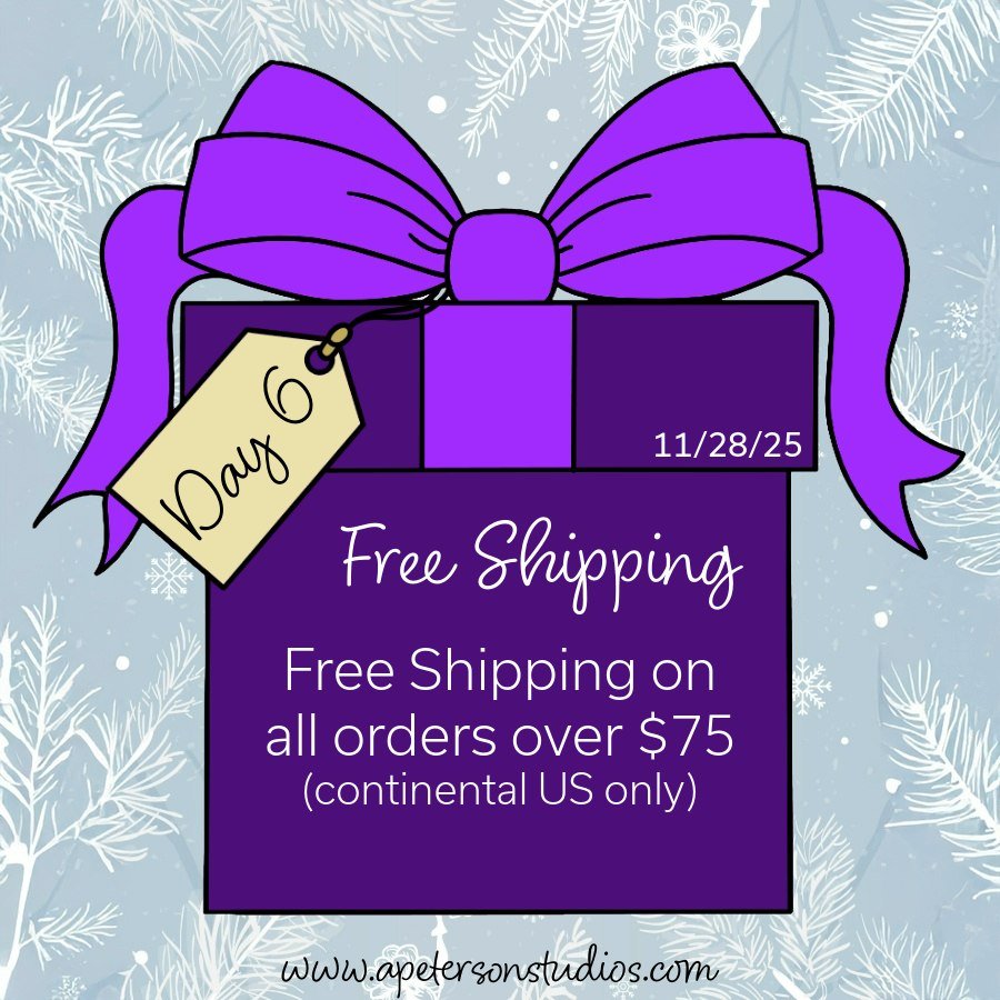 Day 5 of our 12 Days of Gifting just got even better! Enjoy free shipping on all orders over $75&mdash;perfect for snagging those unique stickers, keychains, and custom goodies you've had your eye on. Hurry, this sweet deal is for continental US orde