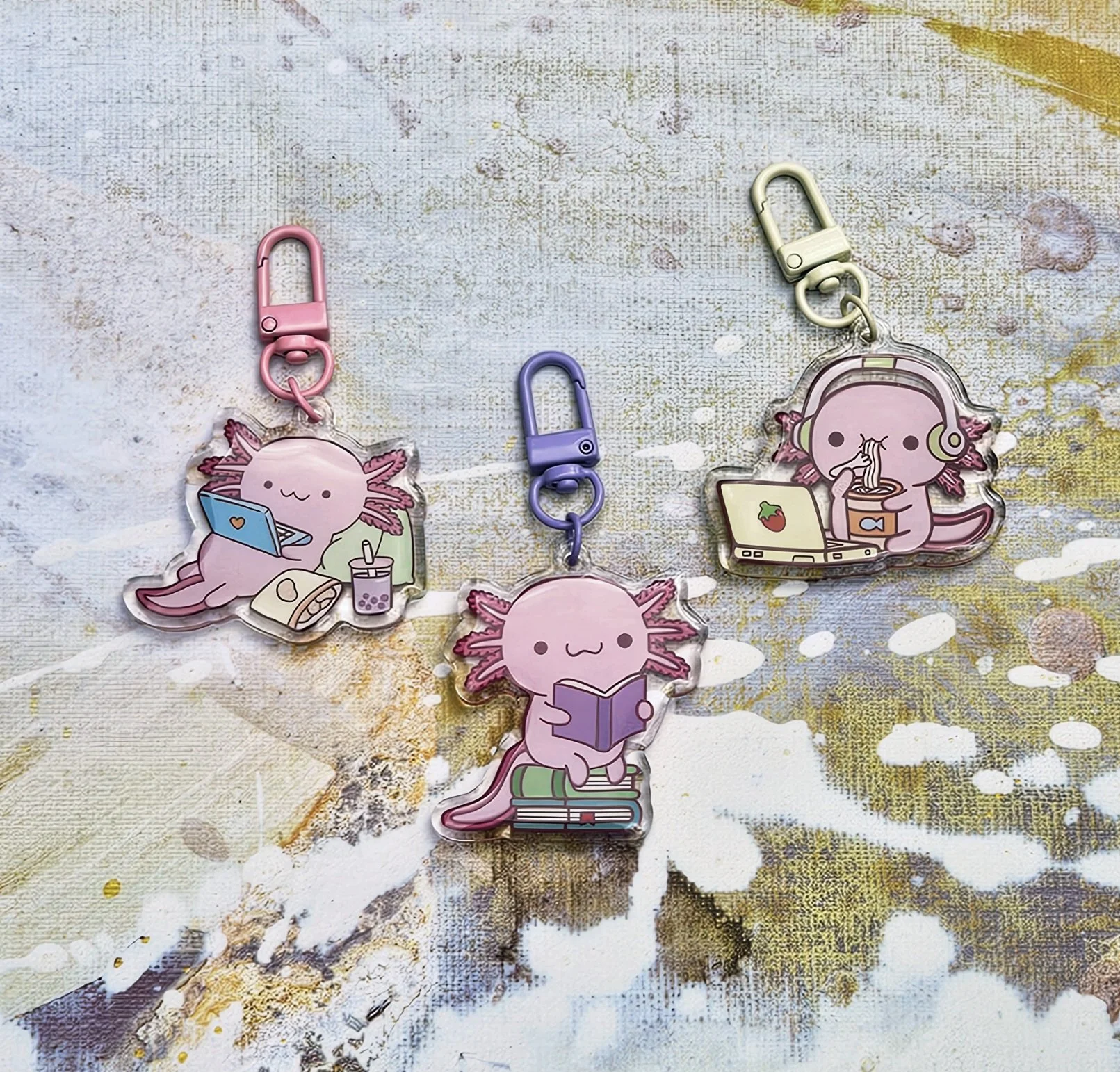 Axolotl Keychain Collection