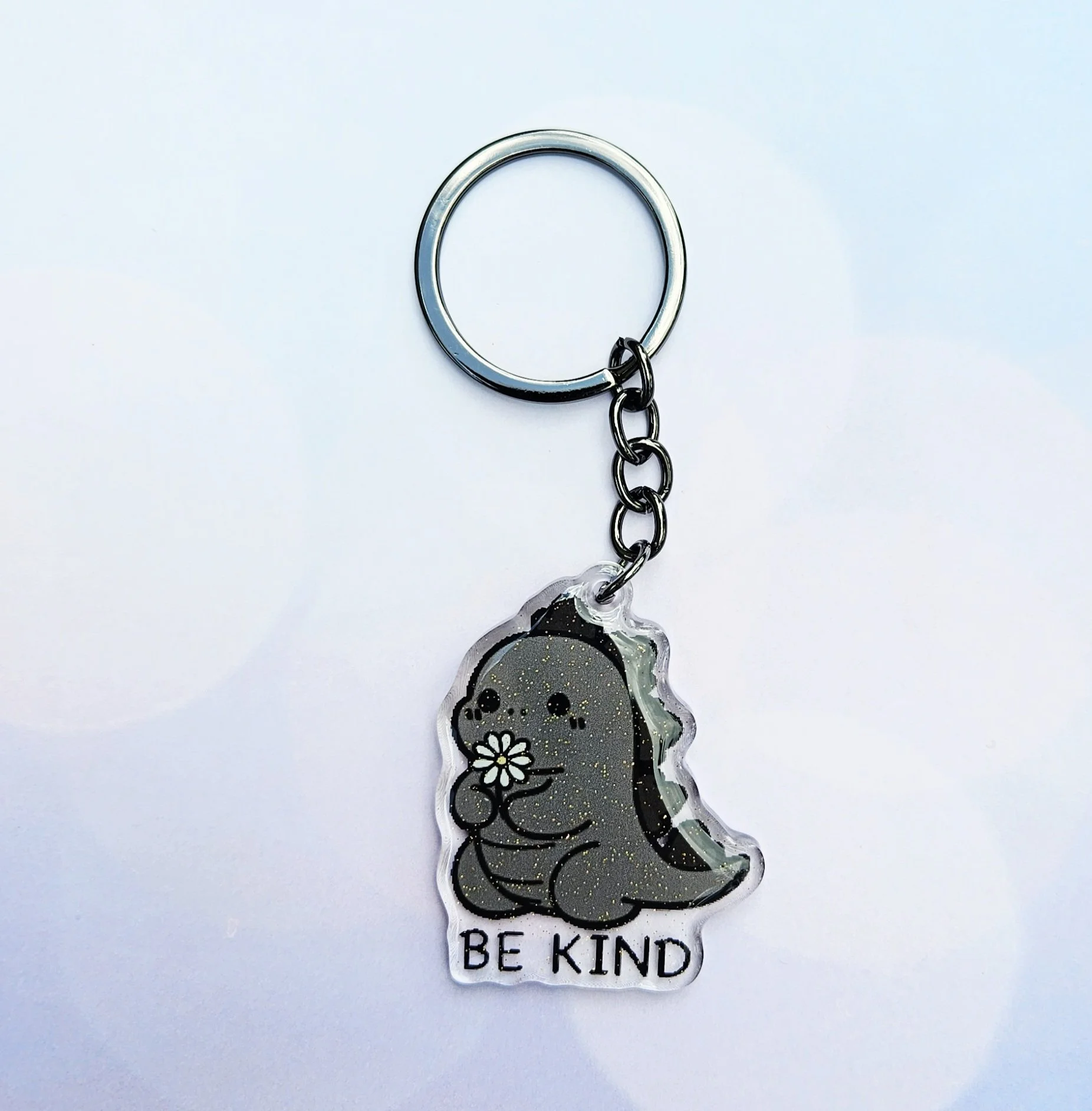 Be Kind Dinosaur Acrylic Keychain