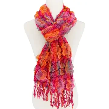 Ultra Soft Bamboo Fiber 3D Scarf- Warm Palette