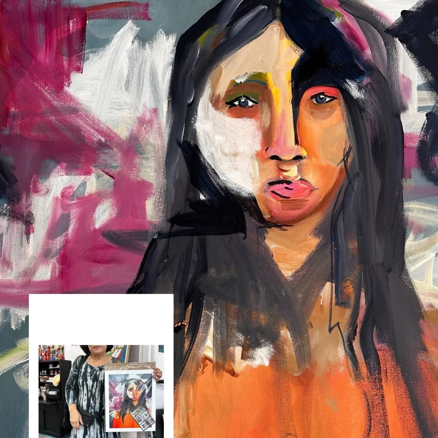 I've loved being in the pop-up studio in downtown Durham the past few weeks. It's been wonderful to connect with other artists and art lovers who come to browse.

There have been a few very special moments, though, that stand out and will stay with m
