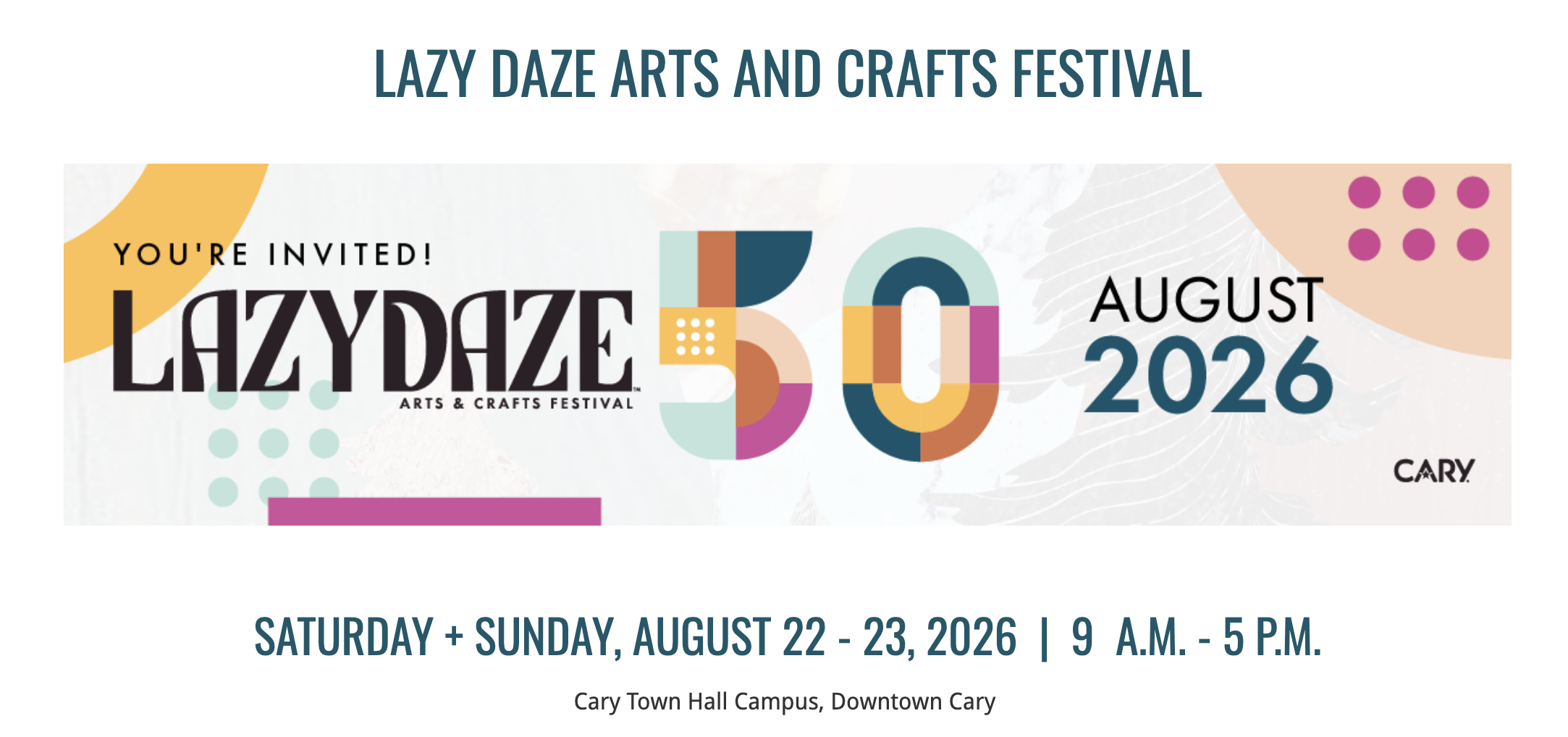 50th Annual Lazy Daze Art Fair