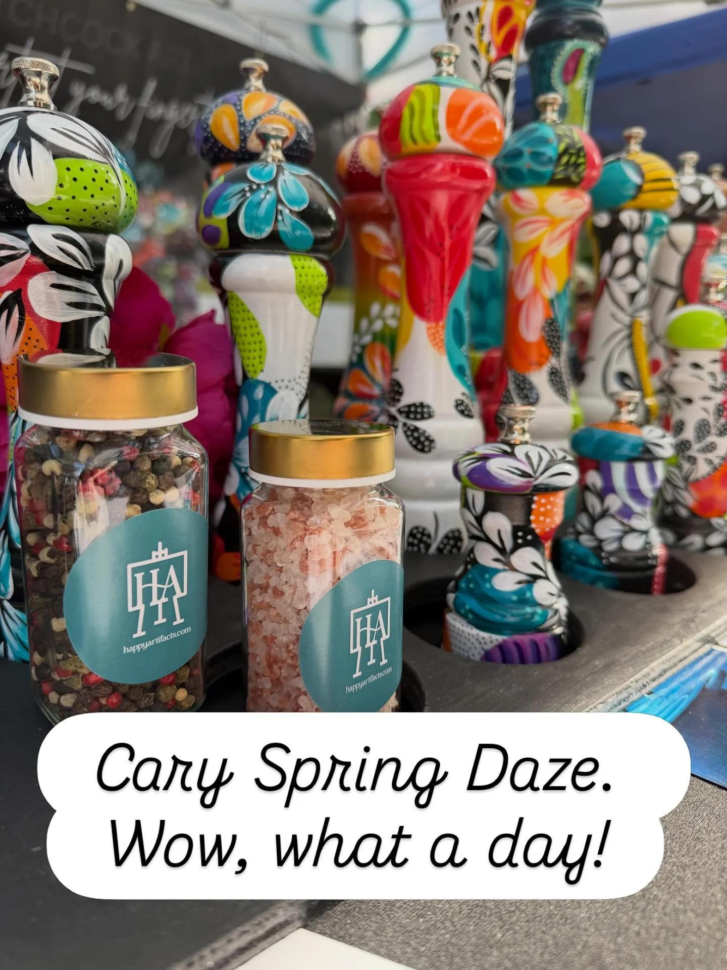 Thanks to all the new friends and customers. As usual, Cary Spring Daze is my most successful, and the best run, show. I especially love repeat customers coming back to let me know they still their grinders. @caryartdaze