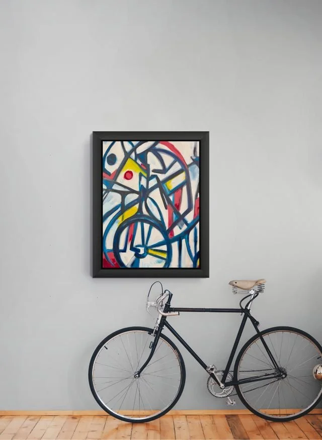 Abstract bike art