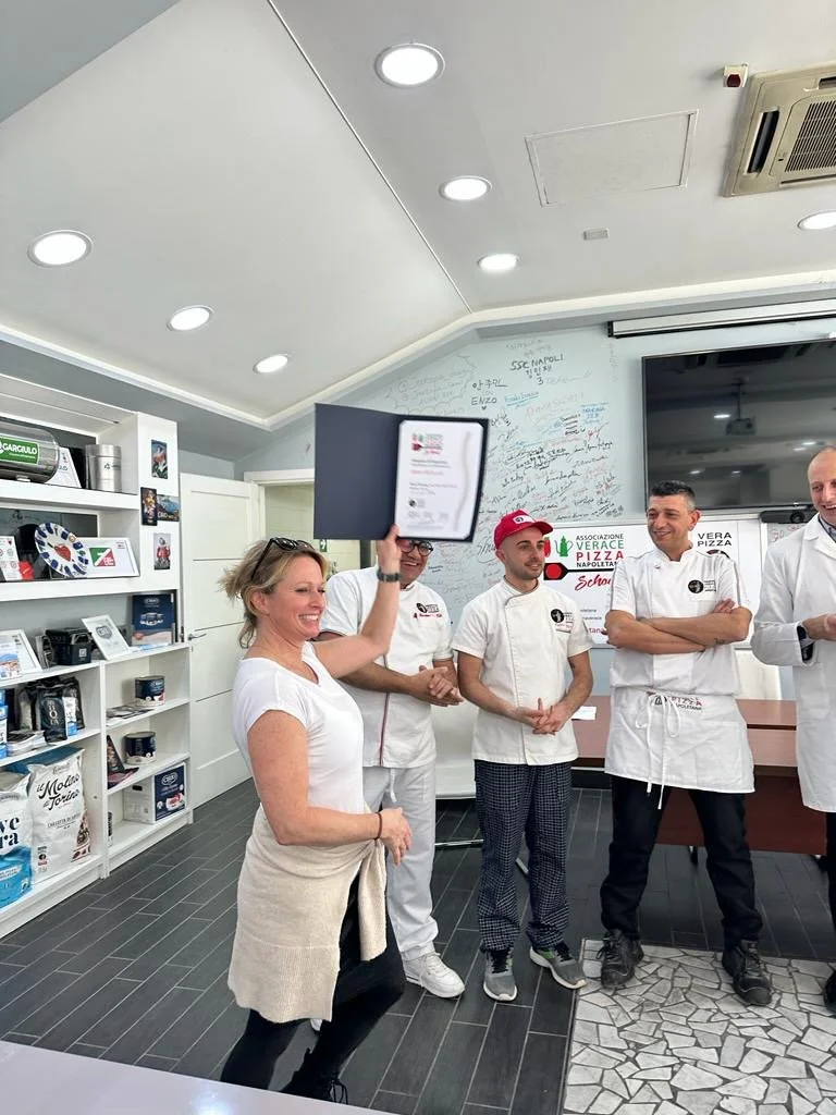 Karen Hitchcock certified pizza making Naples, Italy