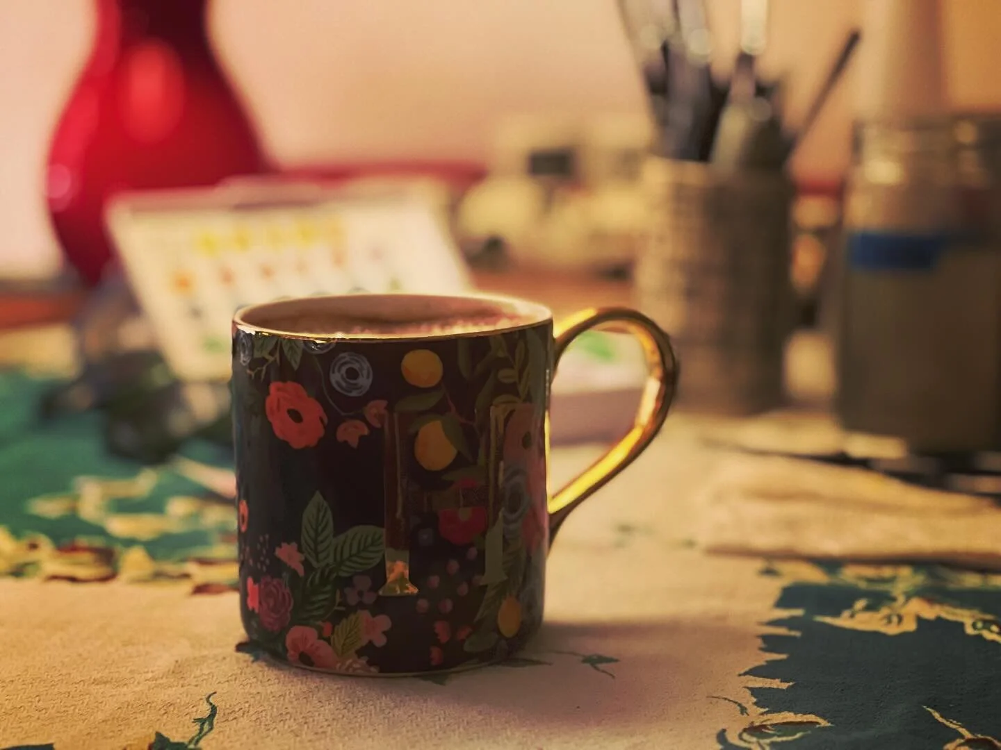 It&rsquo;s #deadofwinter and I am going full hibernation. I have hot cocoa and creative supplies. #hygge #homebody #cottagecore #oldladyera