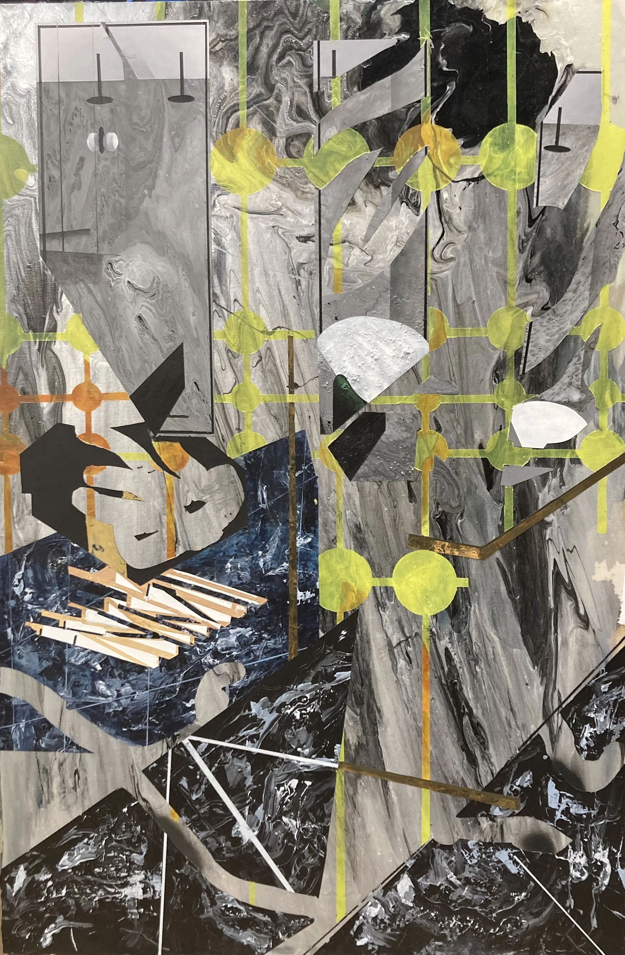 Wavetable Decay: Acrylic on Canvas