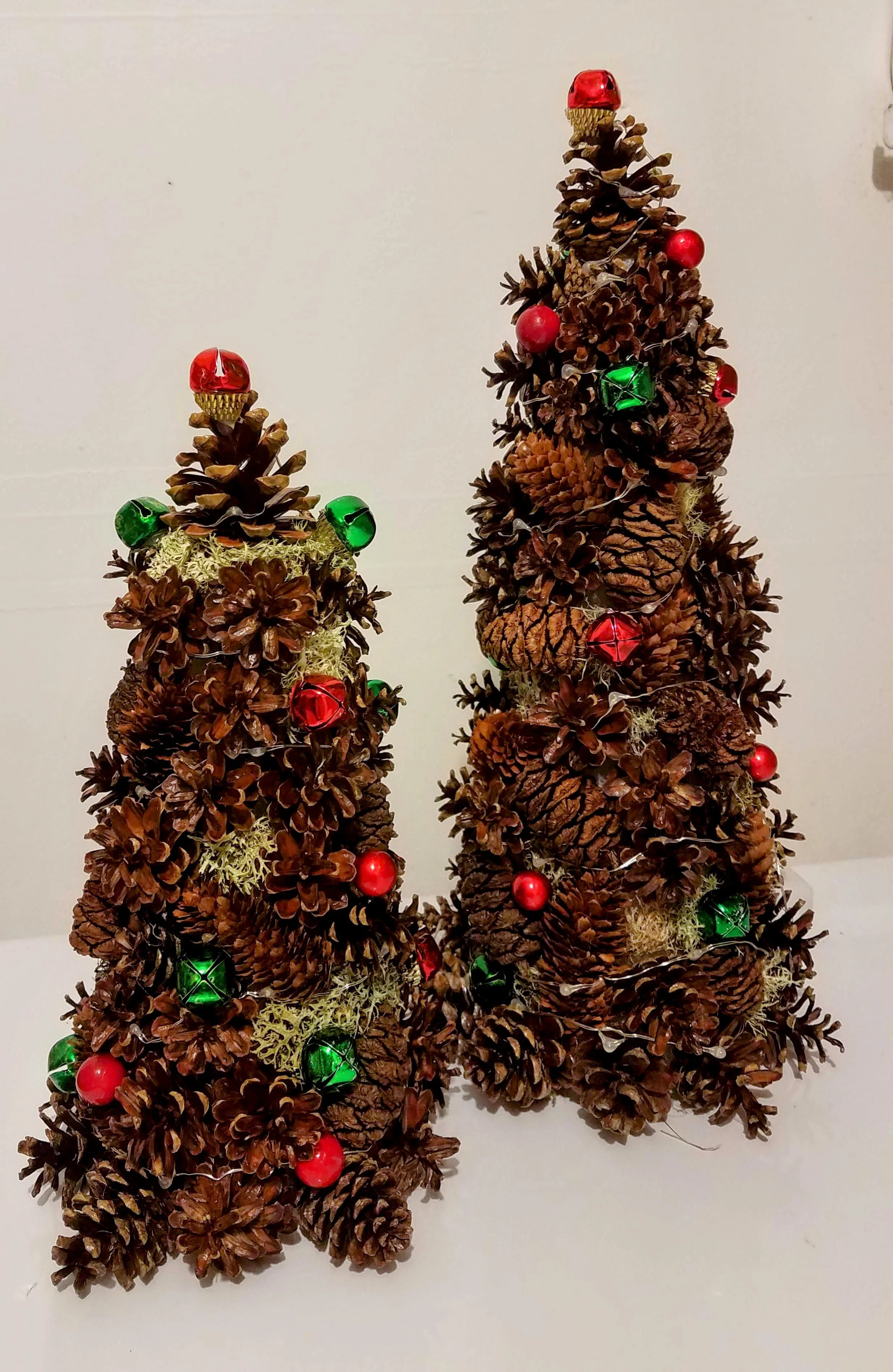 Pine Cone Tower with lights