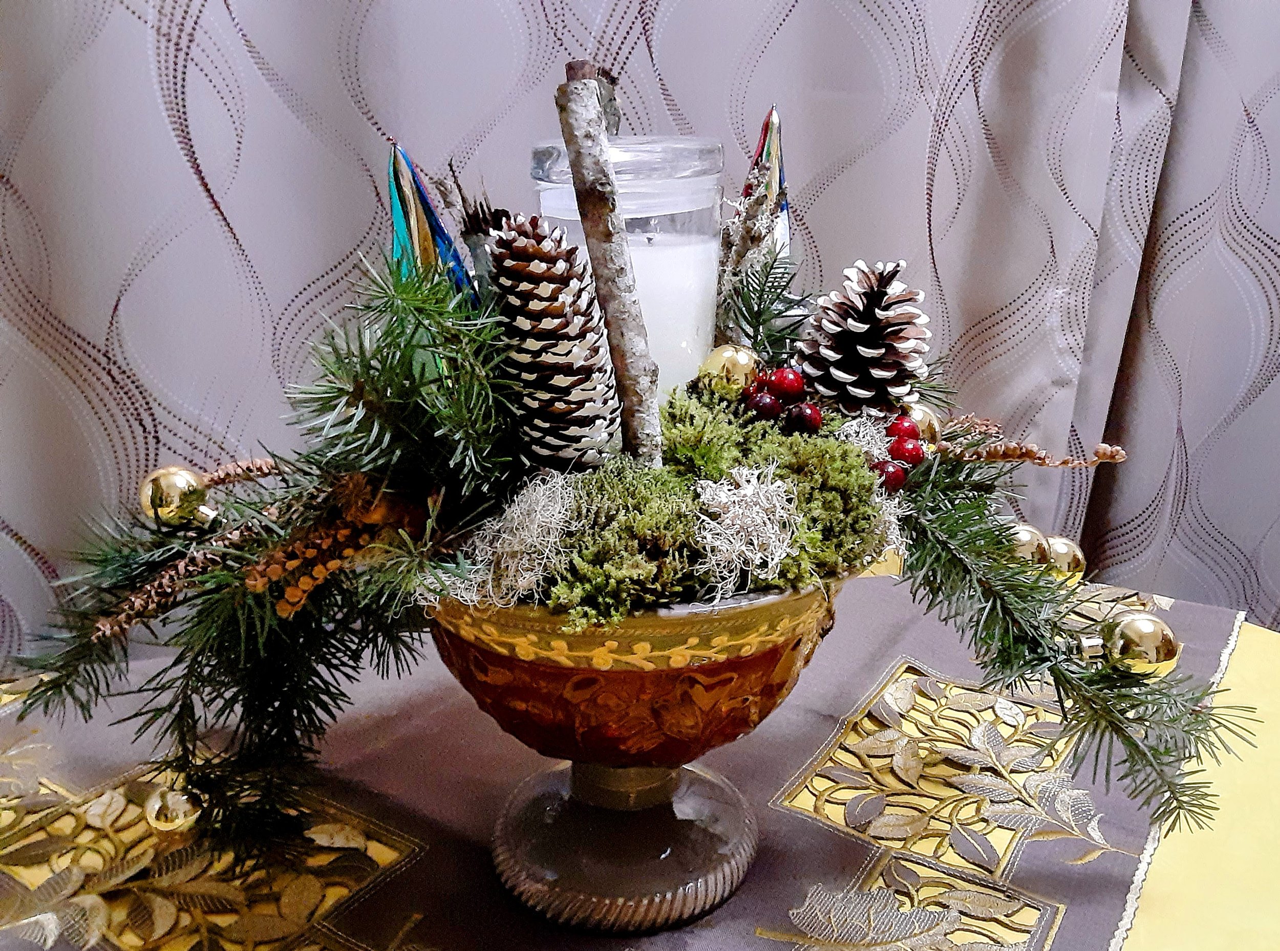 Long Ornament with Candle