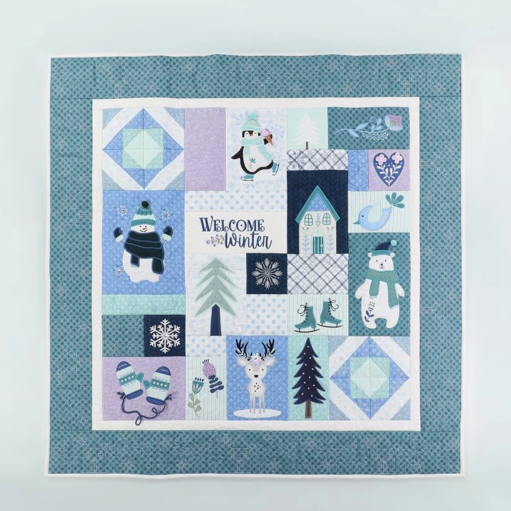 Enchanted Winter Quilt Fabric Kit Machine Embroidery