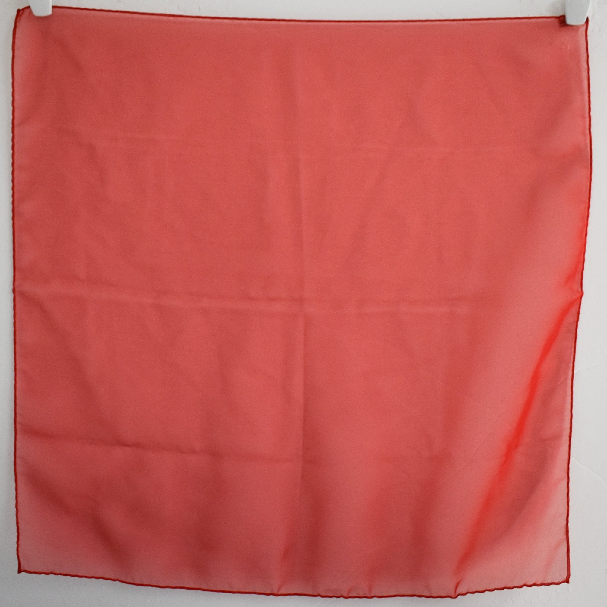 dark red, polyester chiffon, 21" square