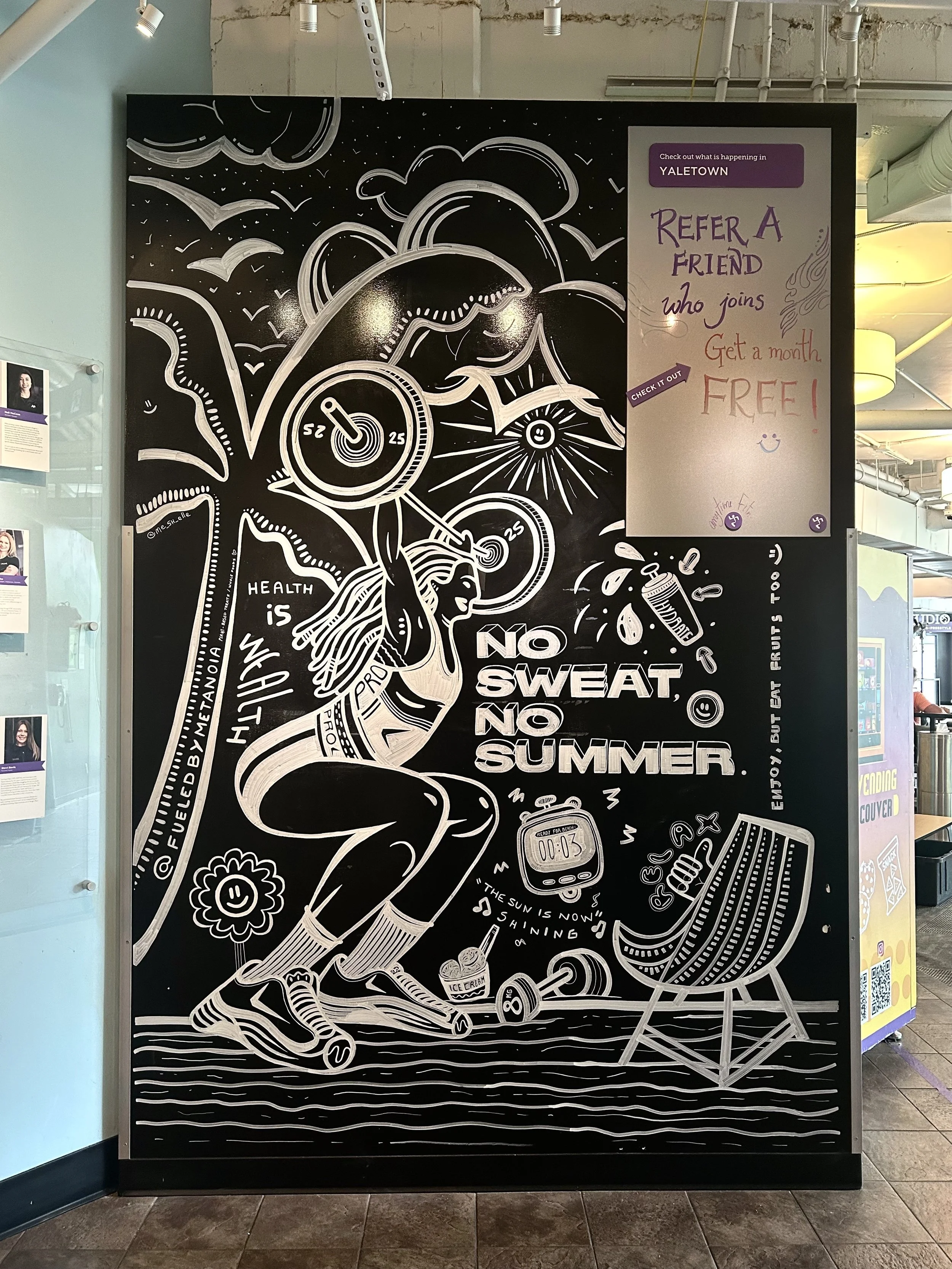 Anytime Fitness Mural Summer 2025 - Yaletown (One Pacific)