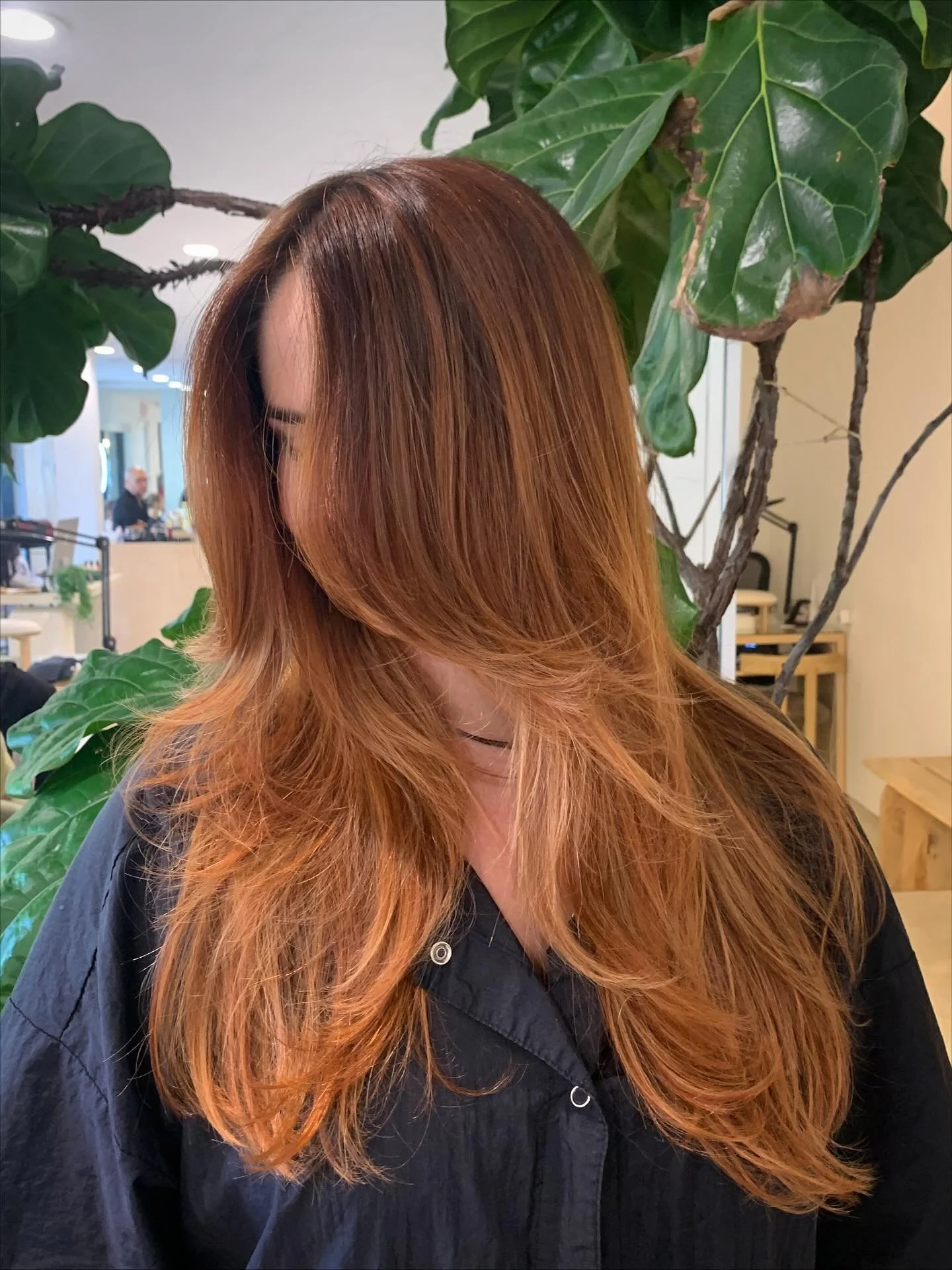 Vibrant Copper balayage 🐦&zwj;🔥🔥using @lorealpro #diacolor &amp; #marjirel along with @redkenpro shades EQ. ✂️✂️#copperhaircolor #copperbalayage #miamihairstylist