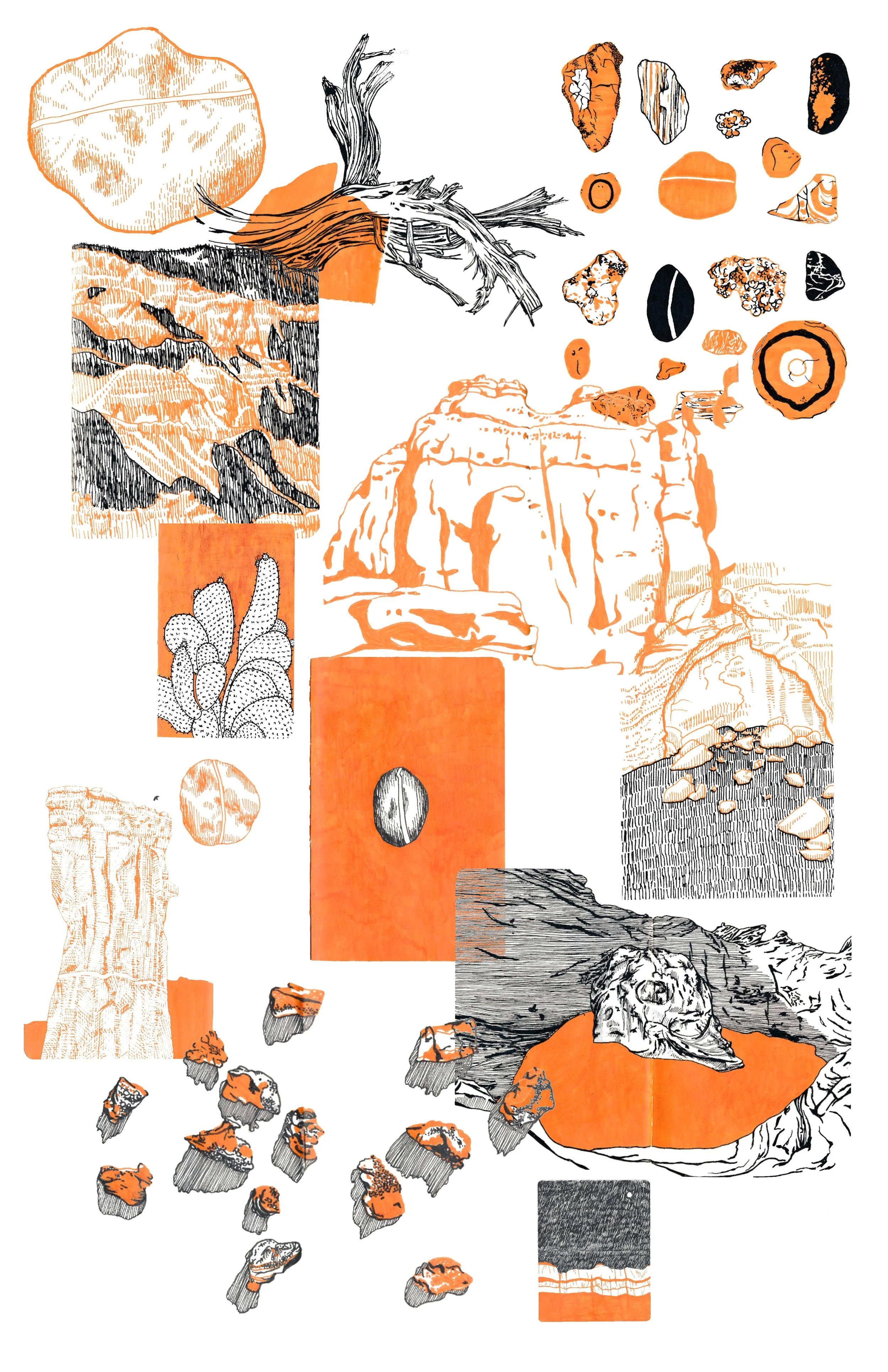 PRINT - Desert Collage Print
