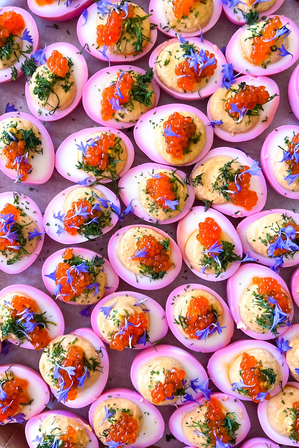 VOTED Calgary's BEST Devilled Egg Deviled Egg Caviar Pink