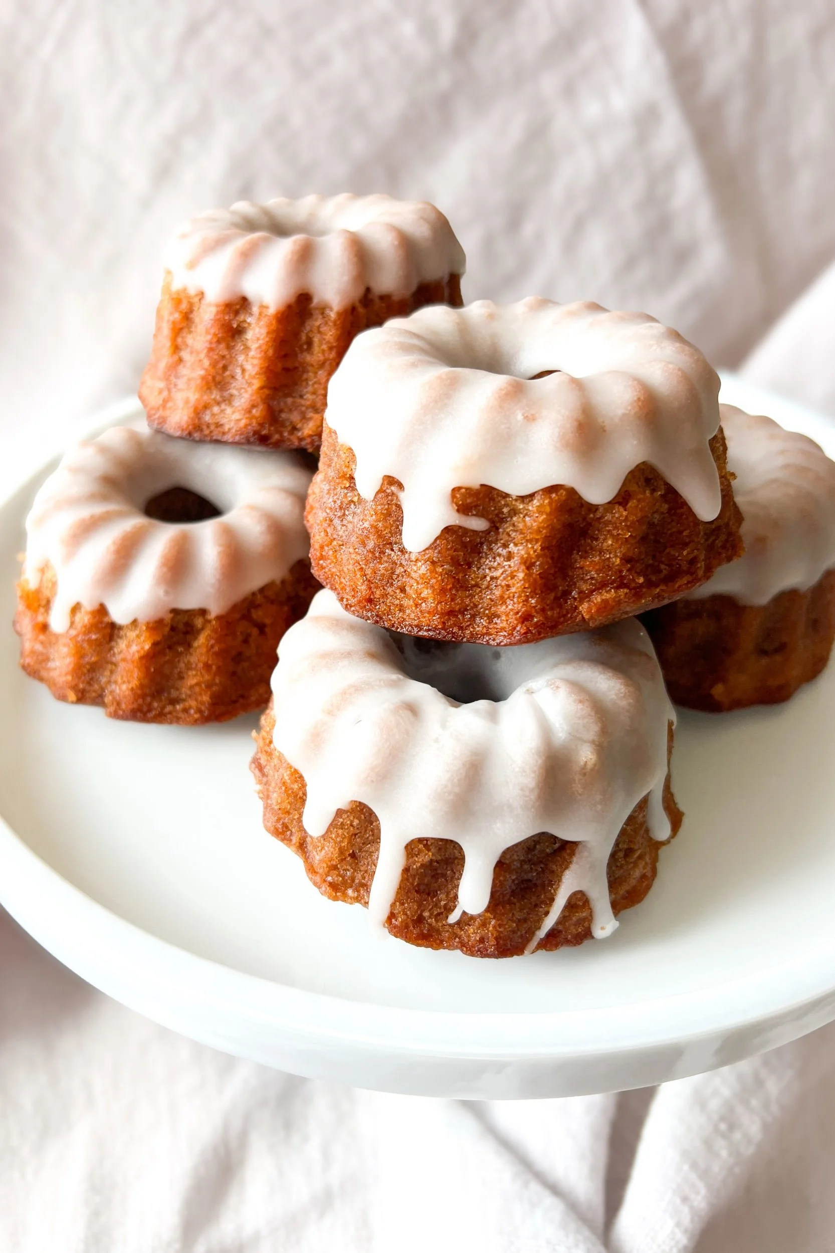 Cinnamon mini Bundt cake with draping glaze, Brie & Banquet Calgary