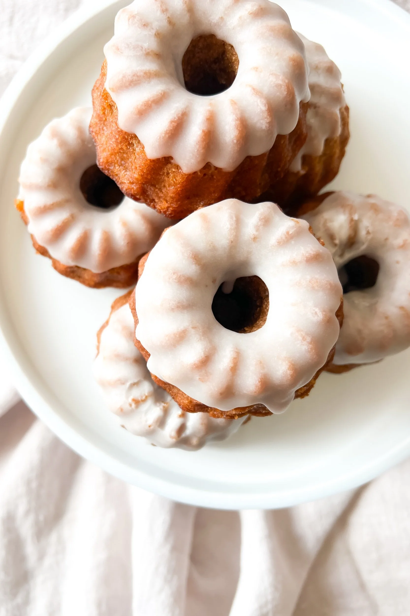 Cinnamon mini Bundt cake with draping glaze, Brie & Banquet Calgary