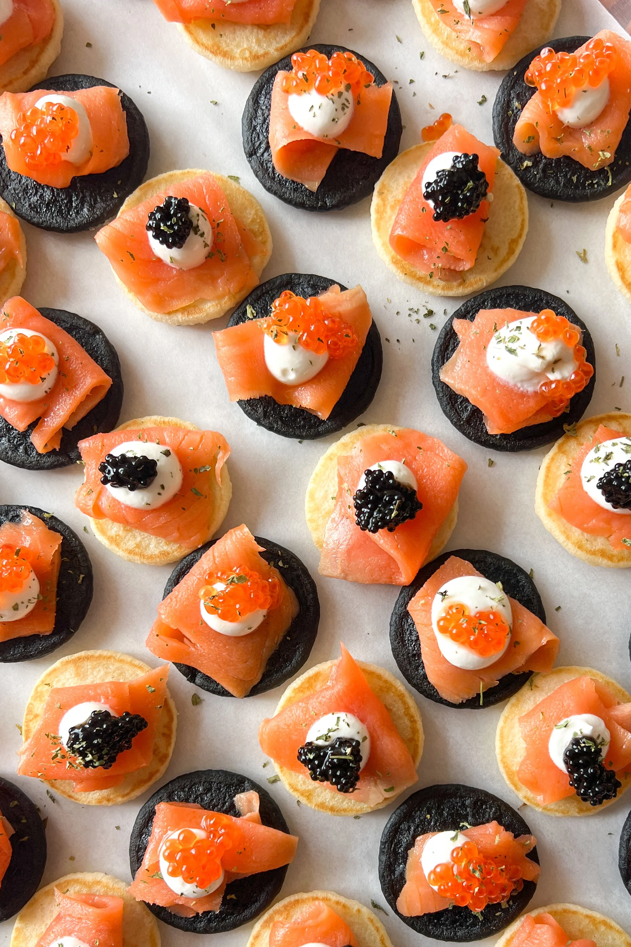 Smoked Salmon + Caviar Blinis