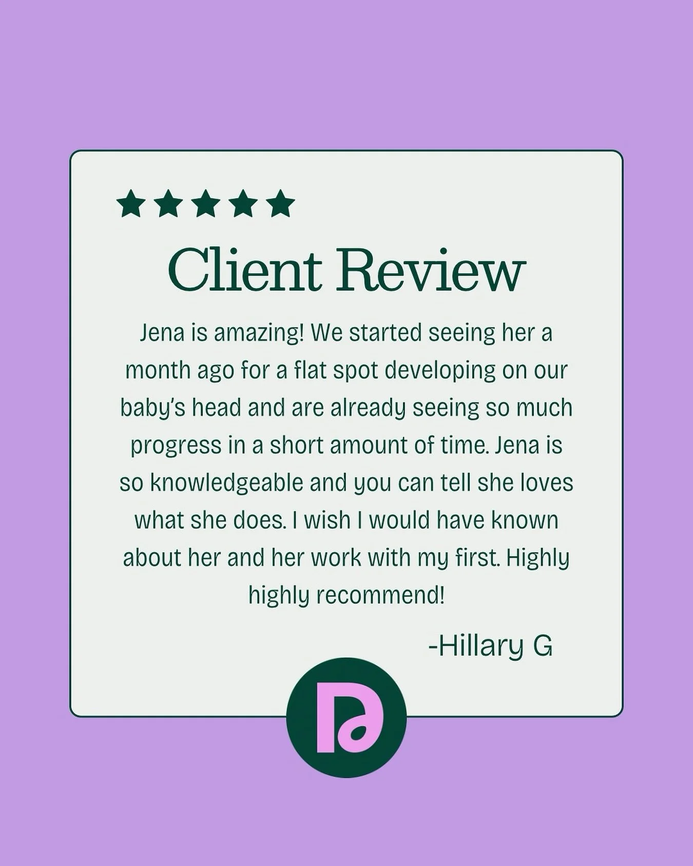 We love starting Monday with a review from our patients! Let&rsquo;s make some more magic this week. 🫶

#pediatricphysicaltherapy