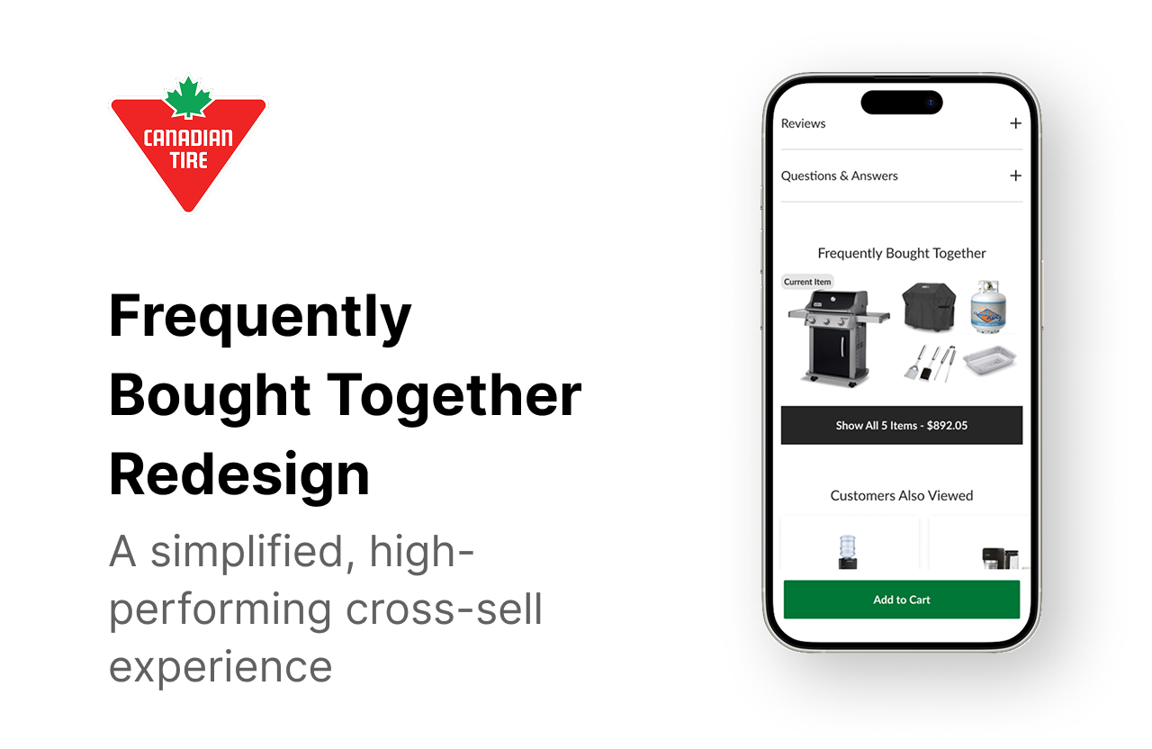 Canadian Tire - Frequently Bought Together (FBT) Redesign