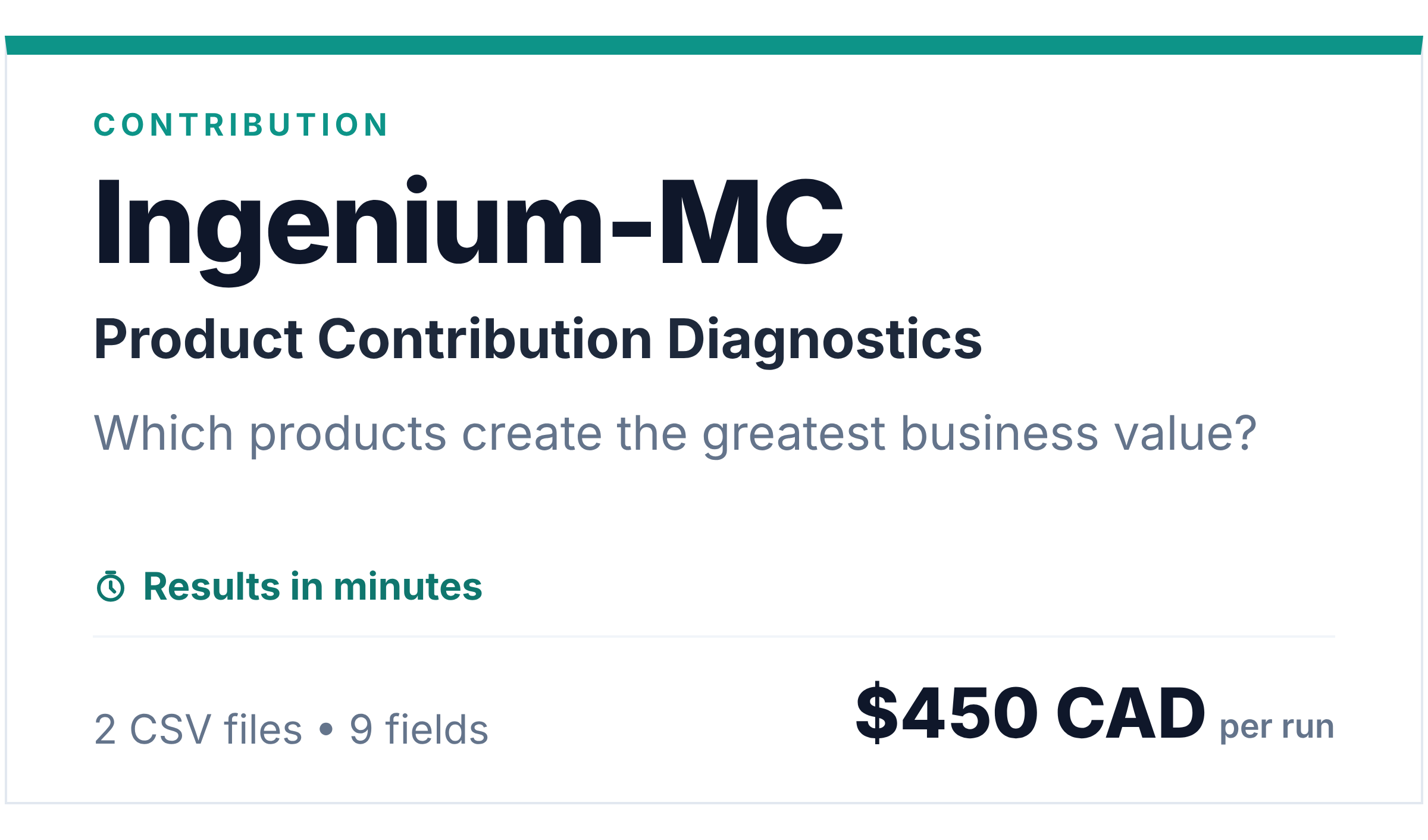 21abcfgmc - Product Contribution Diagnostics