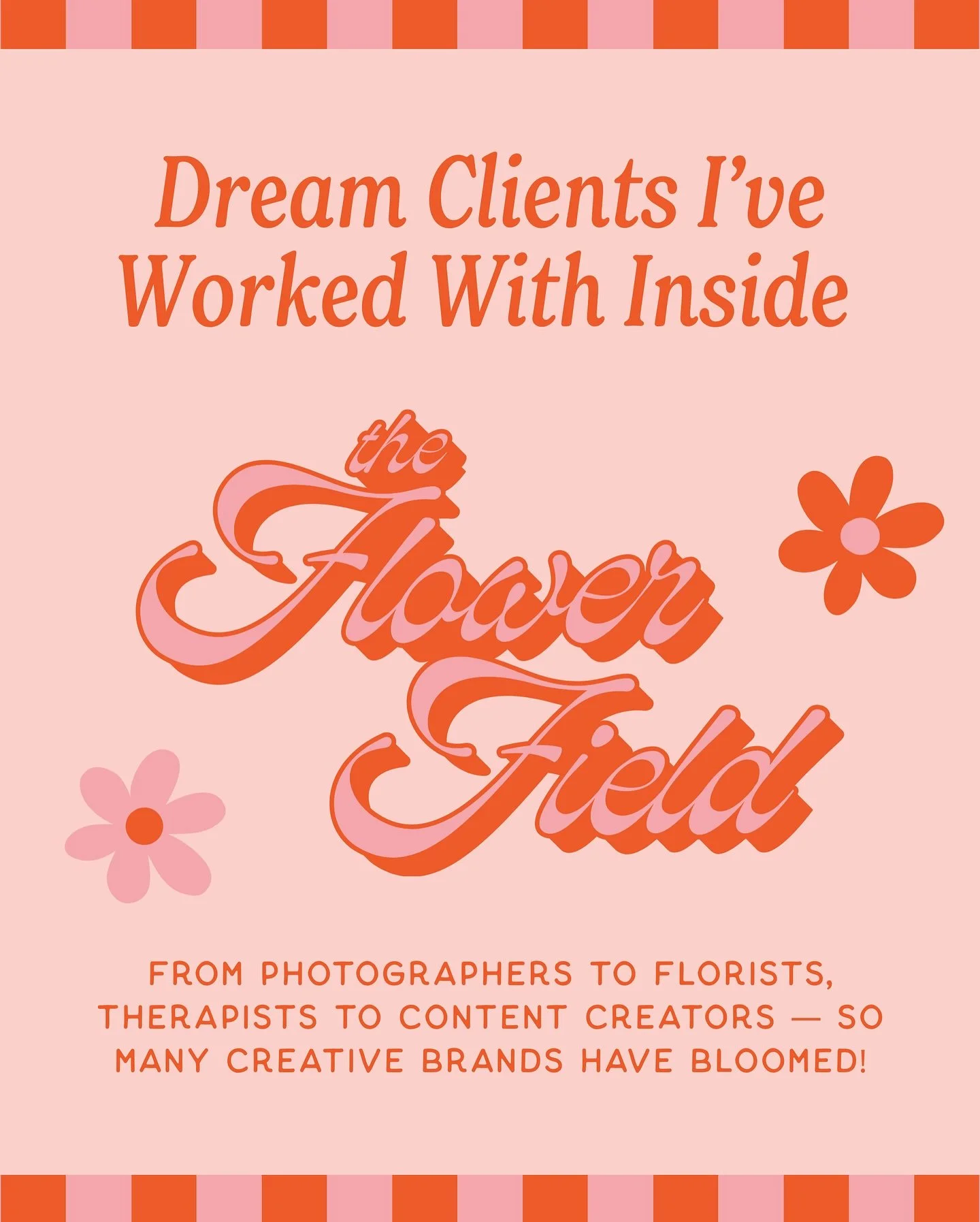 🌸 Dream Clients I&rsquo;ve Worked With Inside The Flower Field 🌸

One of my favourite parts of running The Flower Field is the variety of creative businesses I get to design for &mdash; photographers, florists, therapists, content creators and more