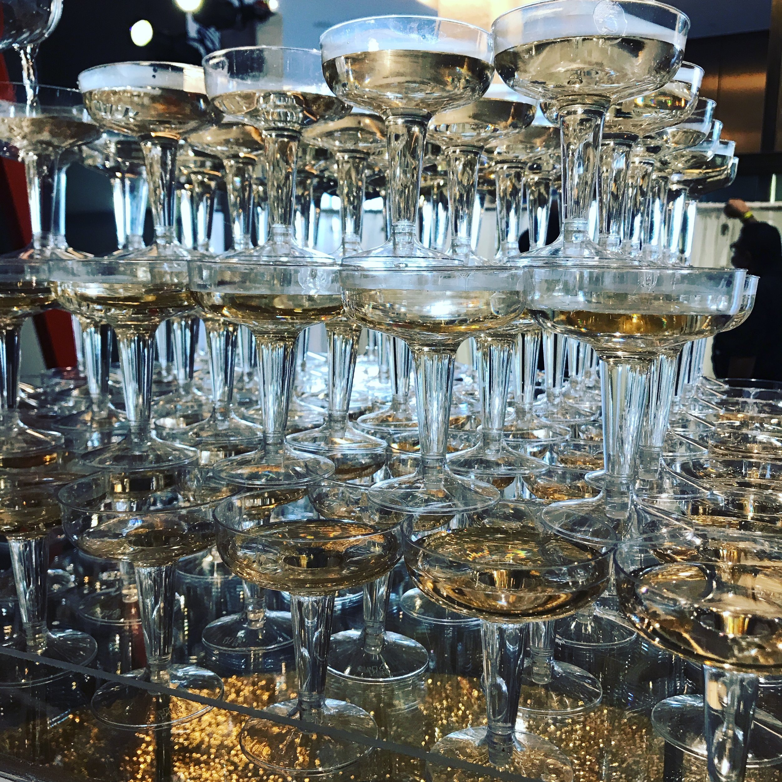 Champagne Pyramid for Samsung Great Gatsby Party at the Levy Stadium