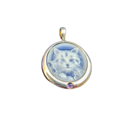 Cameo Cat Pendant