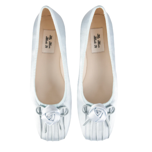 Rosette Silk Pumps