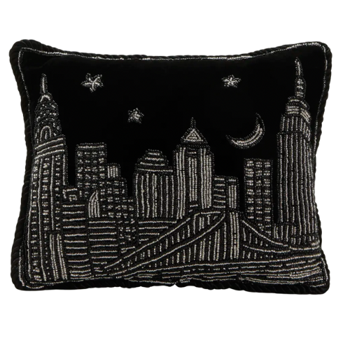 NYC Beaded Pillow