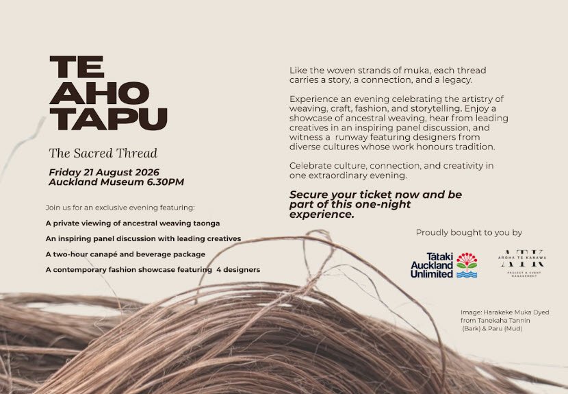 Te Aho Tapu - The Sacred Thread, weaves together ancestral techniques and contemporary design at New Zealand Fashion Week