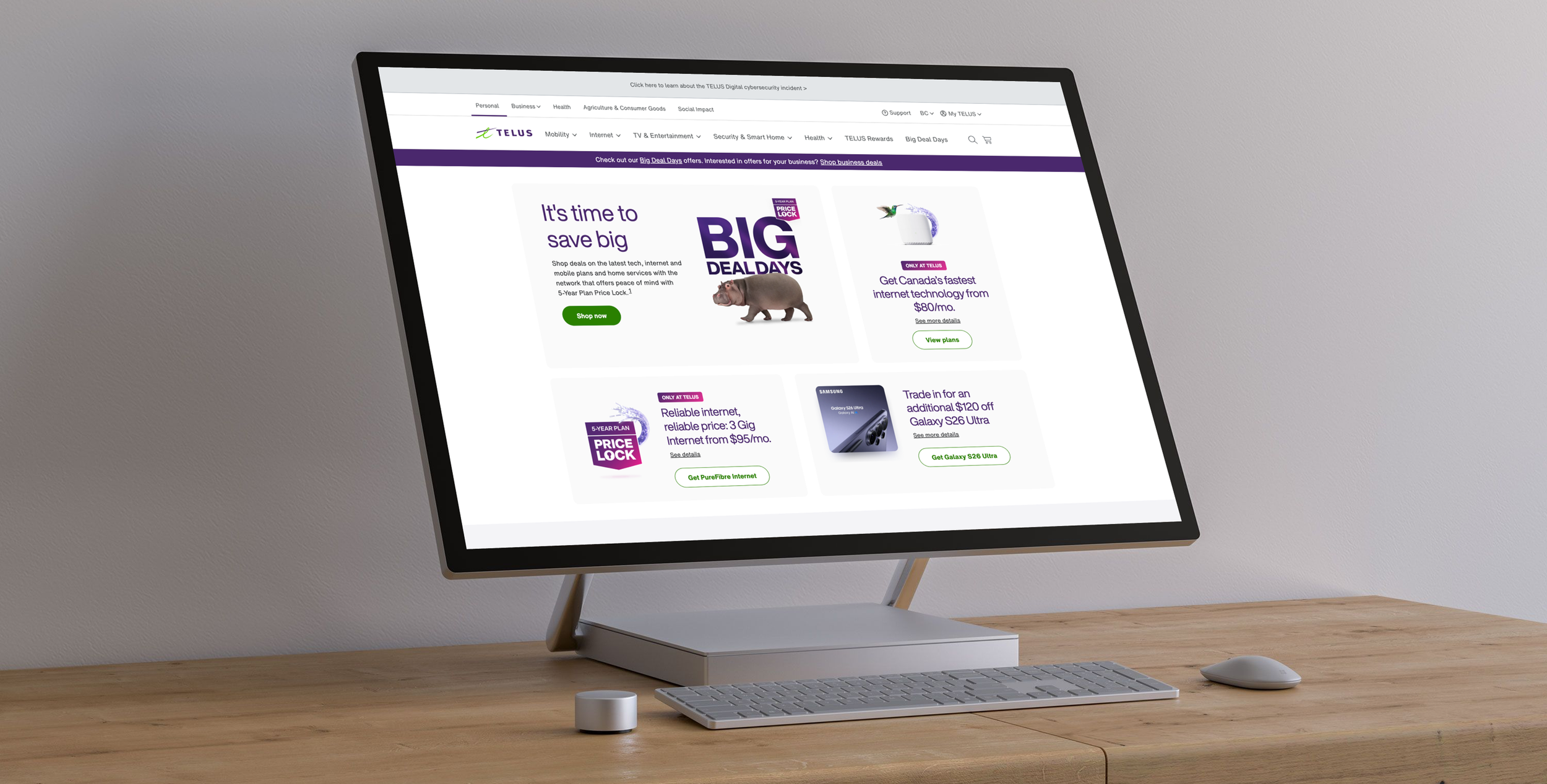 TELUS Home Page (UX/UI/Figma)